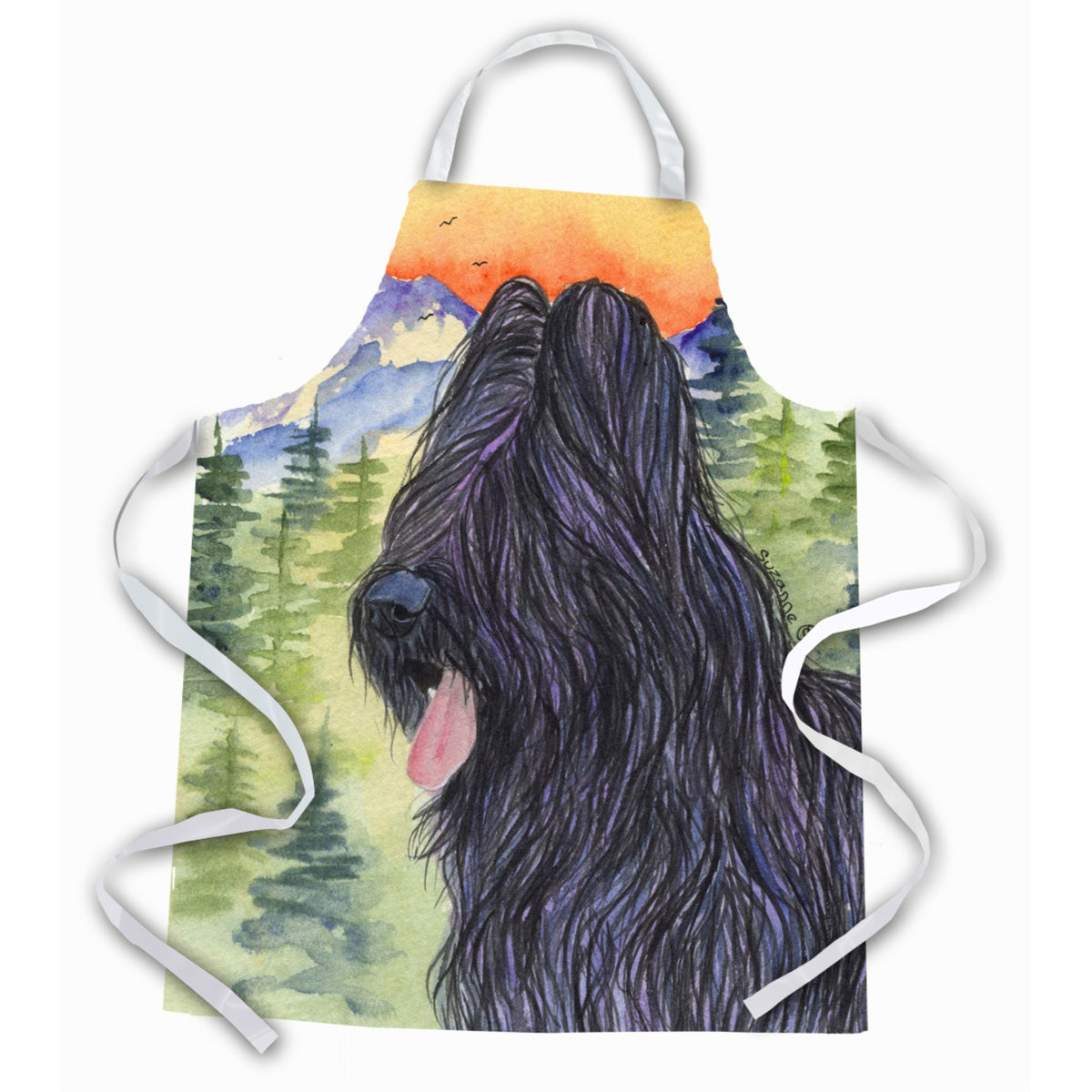 Caroline'S Treasures Ss8319Apron Briard Apron, Large, Multicolor