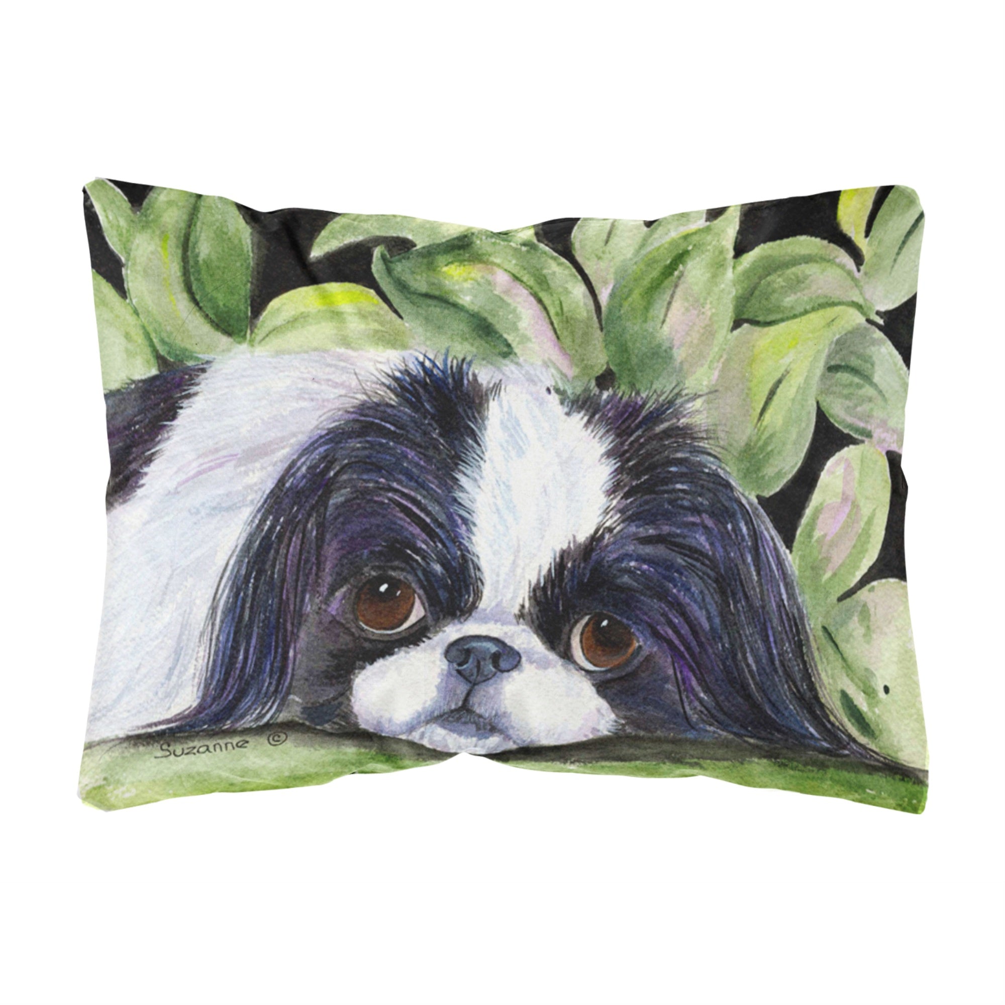 Caroline'S Treasures Ss8322Pw1216 Japanese Chin Decorative Canvas Fabric Pillow, Large, Multicolor