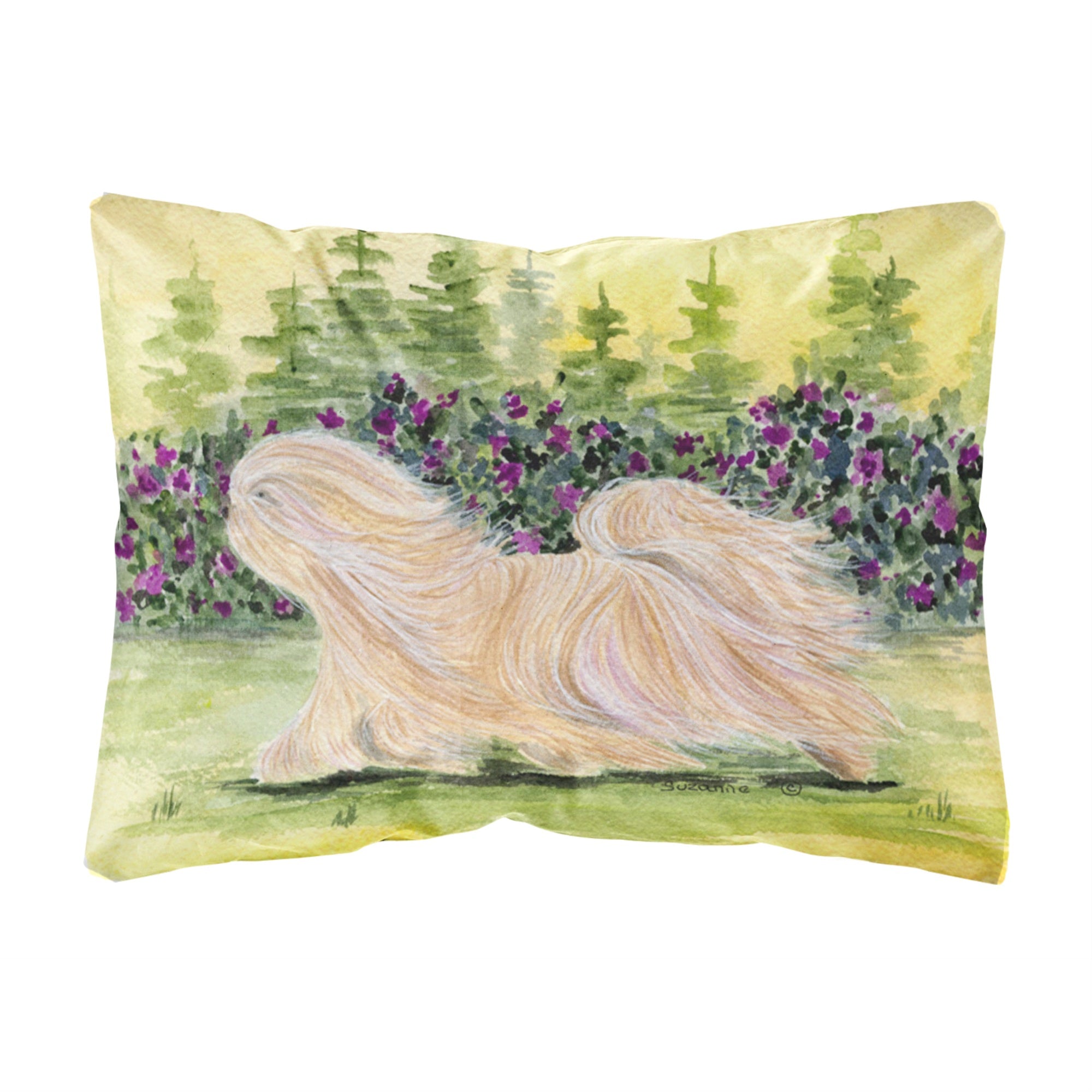 Caroline'S Treasures Ss8328Pw1216 Lhasa Apso Decorative Canvas Fabric Pillow, Large, Multicolor