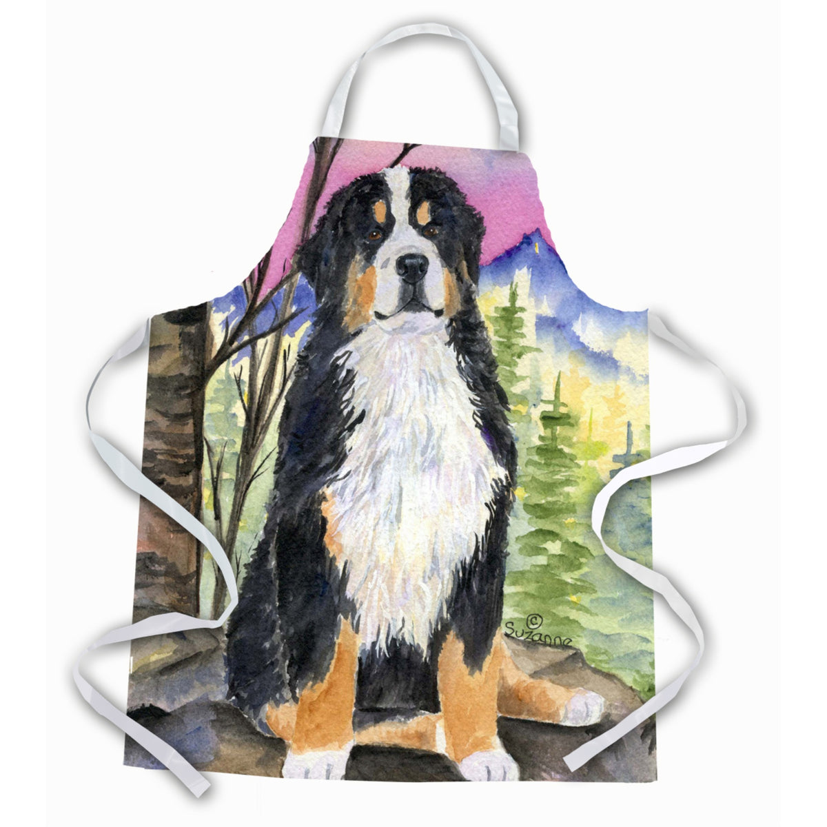 Caroline'S Treasures Ss8336Apron Bernese Mountain Dog Apron, Large, Multicolor