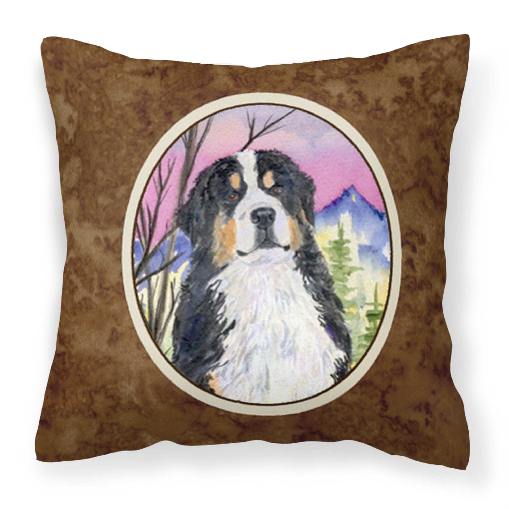 Caroline'S Treasures Ss8336Pw1414 Bernese Mountain Dog Decorative Canvas Fabric Pillow, Large, Multicolor