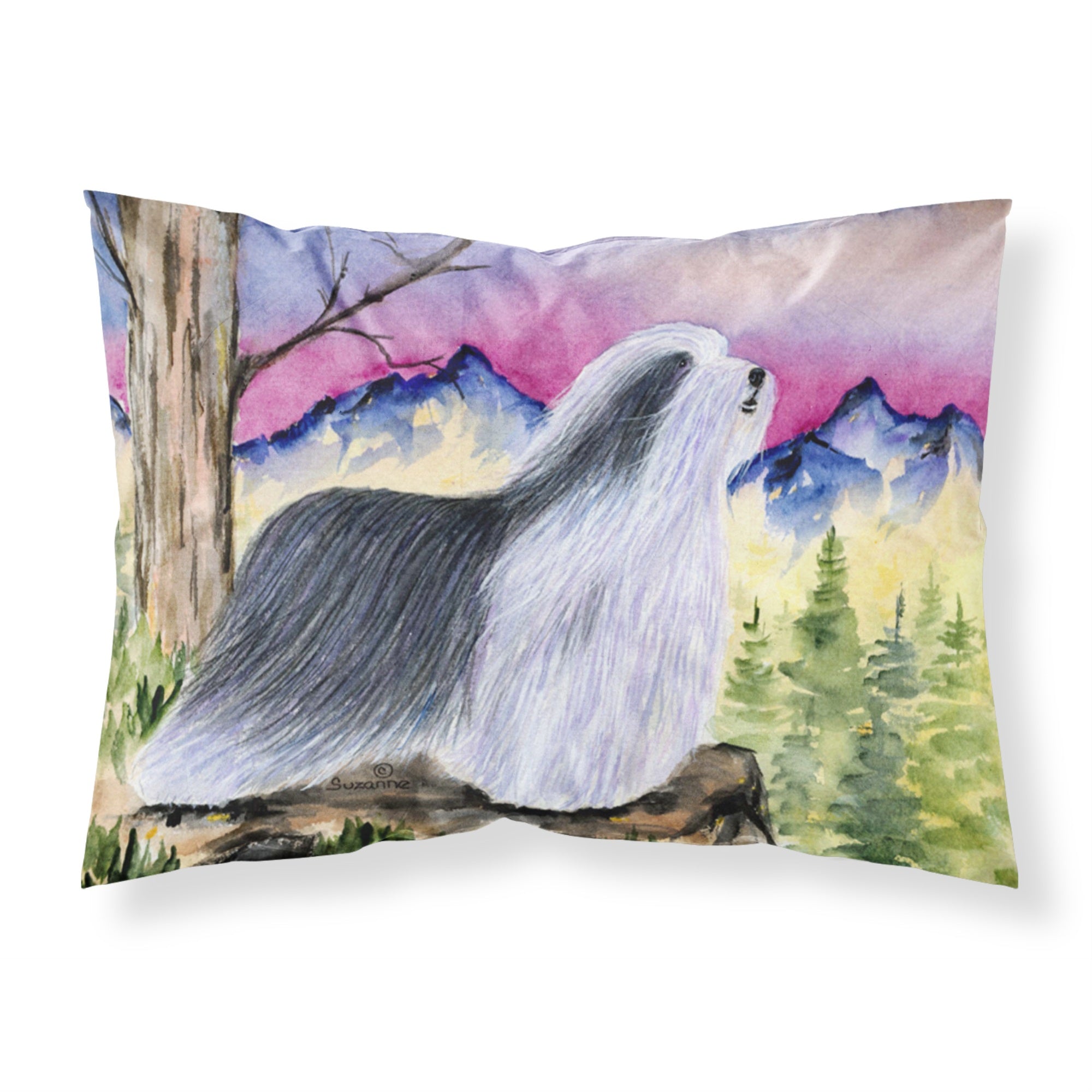 Caroline'S Treasures Ss8338Pillowcase Bearded Collie Moisture Wicking Fabric Standard Pillowcase, Large, Multicolor