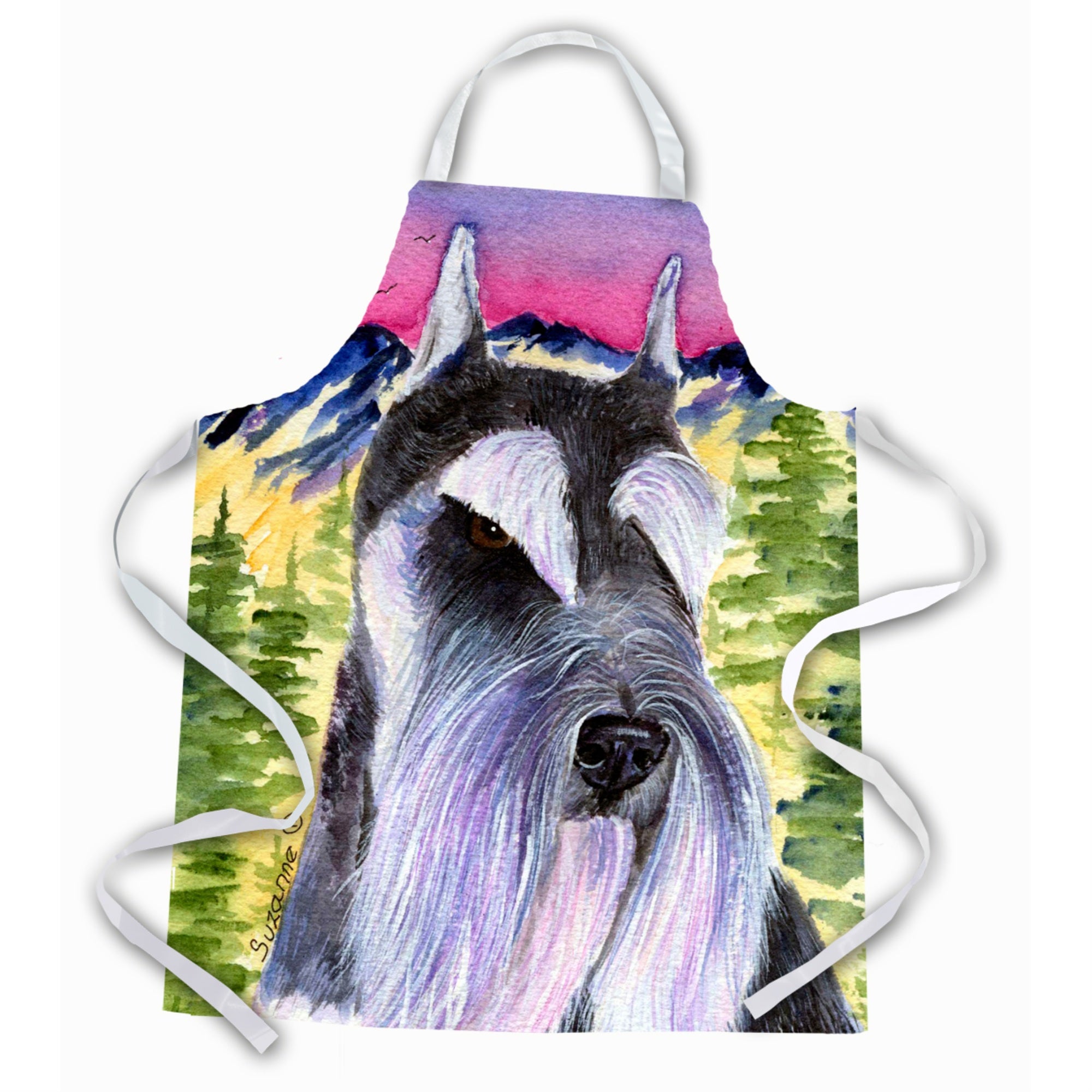 Caroline'S Treasures Ss8340Apron Schnauzer Apron, Large, Multicolor