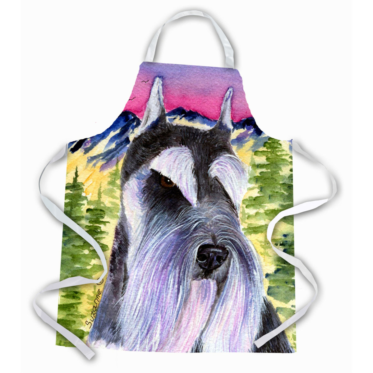 Caroline'S Treasures Ss8340Apron Schnauzer Apron, Large, Multicolor