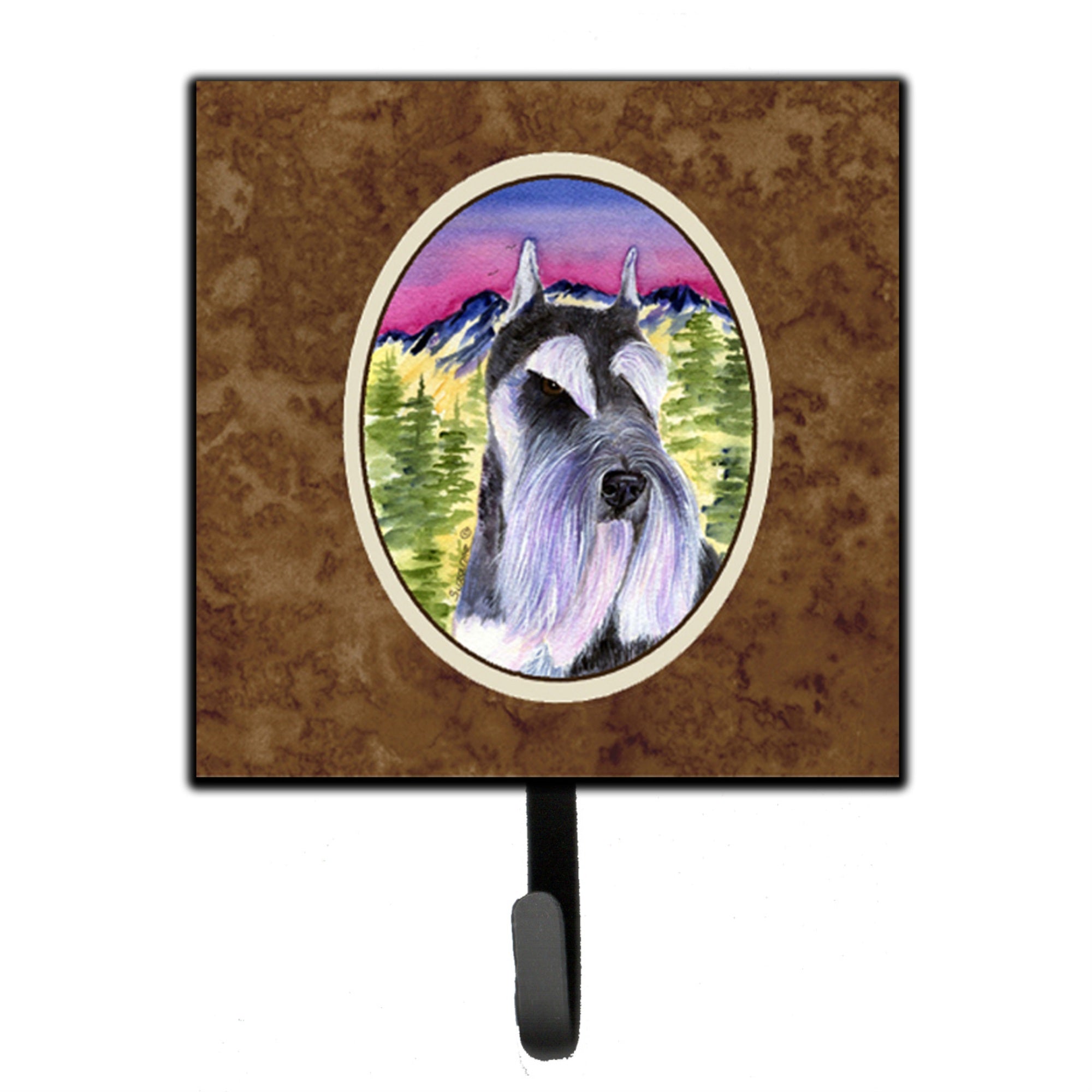 Caroline'S Treasures Ss8340Sh4 Schnauzer Leash Holder Or Key Hook, Small, Multicolor