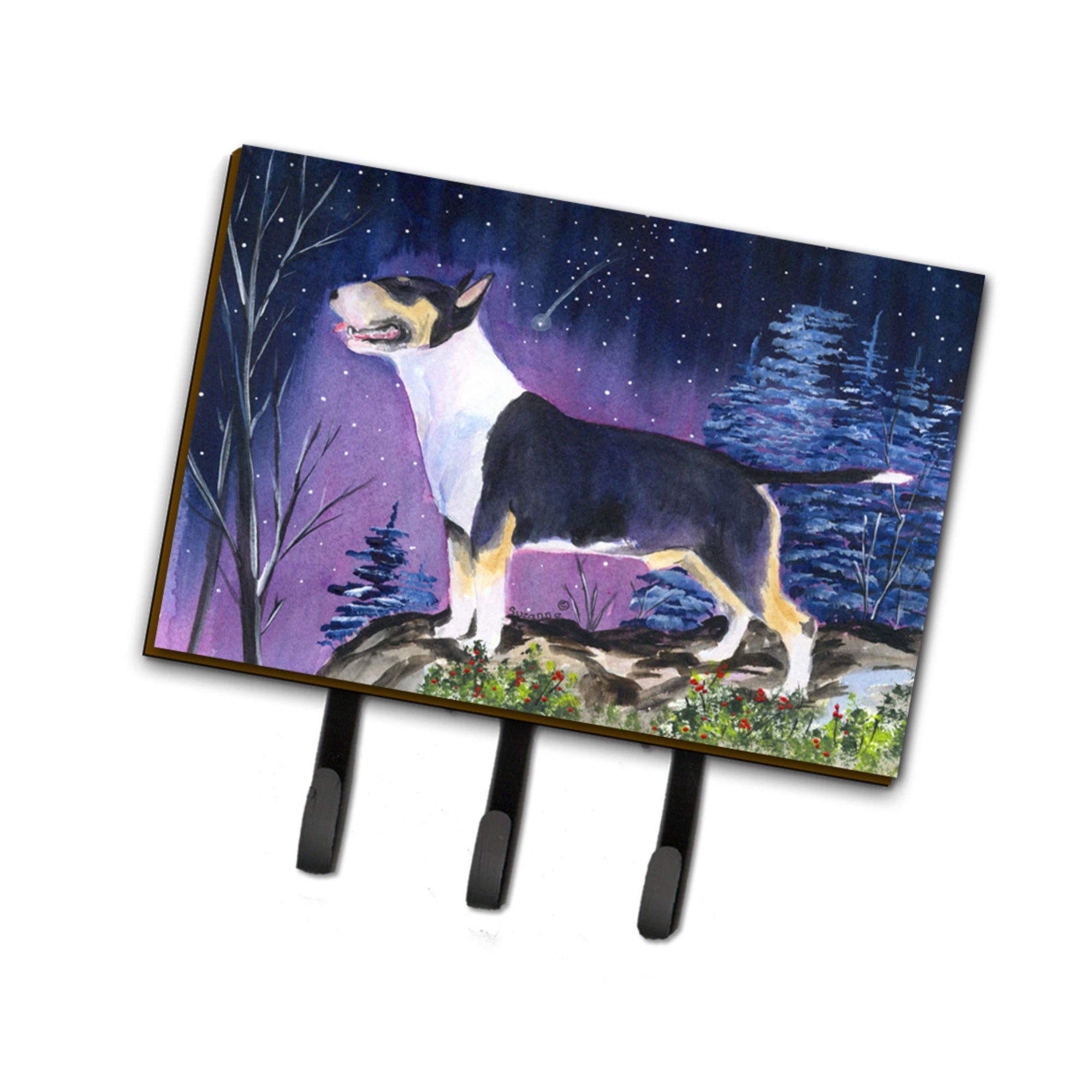 Caroline'S Treasures Ss8344Th68 Bull Terrier Leash Holder Or Key Hook, Large, Multicolor