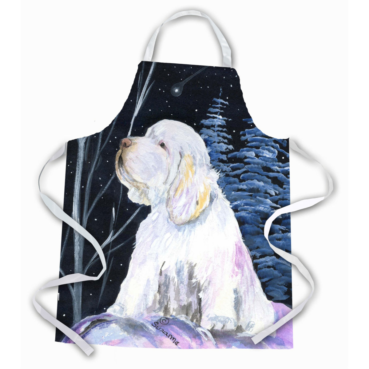 Caroline'S Treasures Ss8346Apron Clumber Spaniel Apron, Large, Multicolor