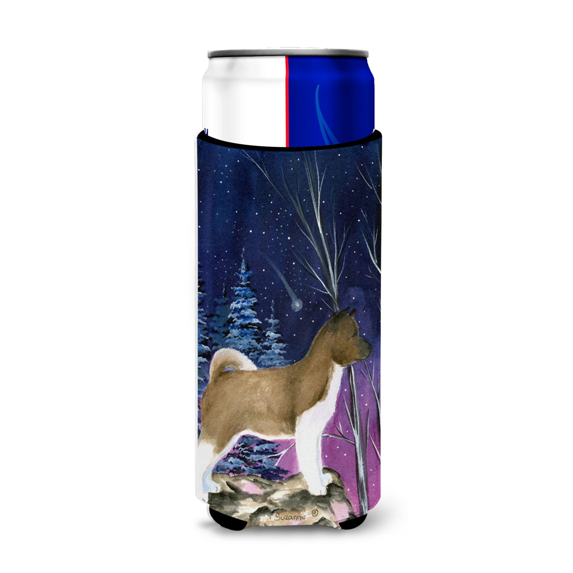 Starry Night Akita Ultra Beverage Insulators For Slim Cans Ss8352Muk