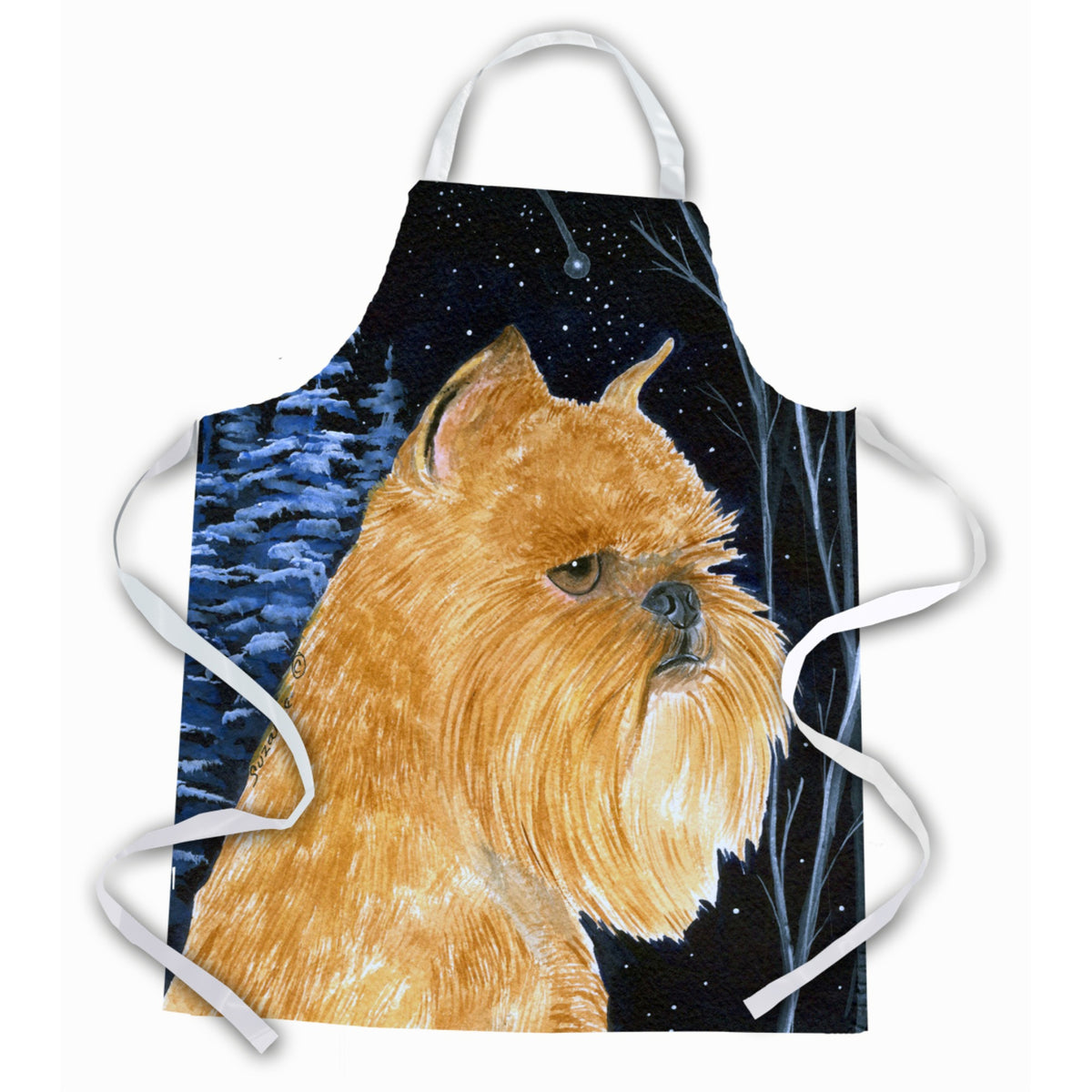 Caroline'S Treasures Ss8362Apron Starry Night Brussels Griffon Apron, Large, Multicolor