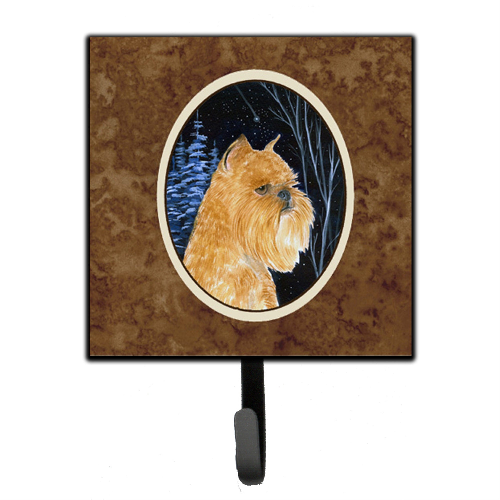 Caroline'S Treasures Ss8362Sh4 Starry Night Brussels Griffon Leash Holder Or Key Hook, Small, Multicolor