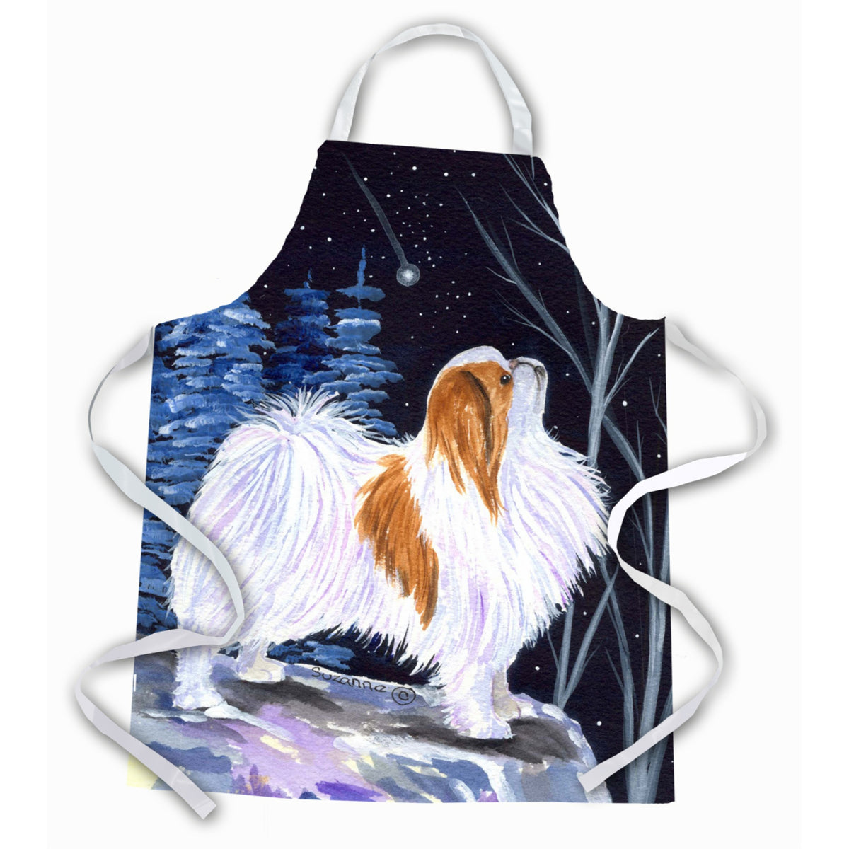 Caroline'S Treasures Ss8363Apron Starry Night Japanese Chin Apron, Large, Multicolor