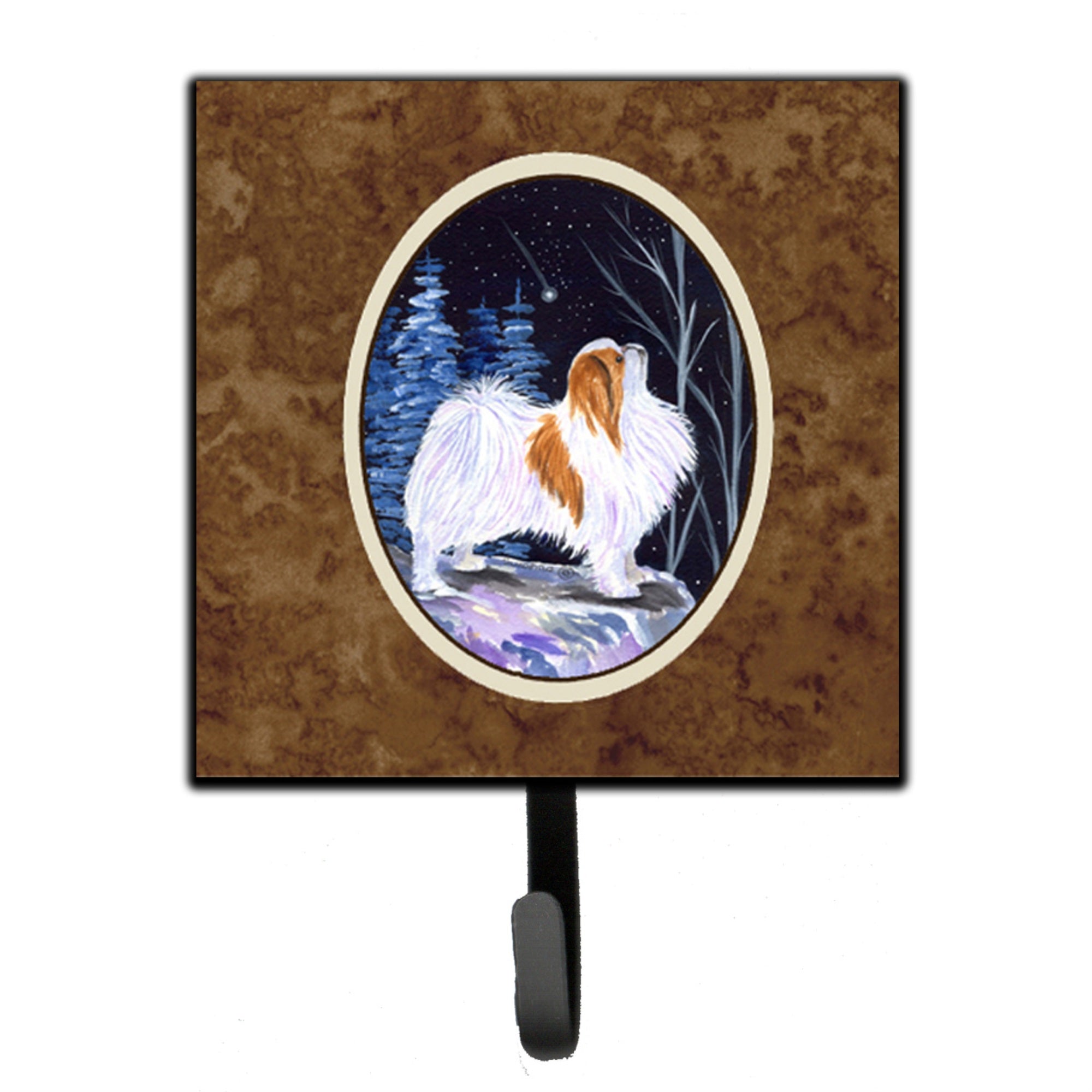 Caroline'S Treasures Ss8363Sh4 Starry Night Japanese Chin Leash Holder Or Key Hook, Small, Multicolor