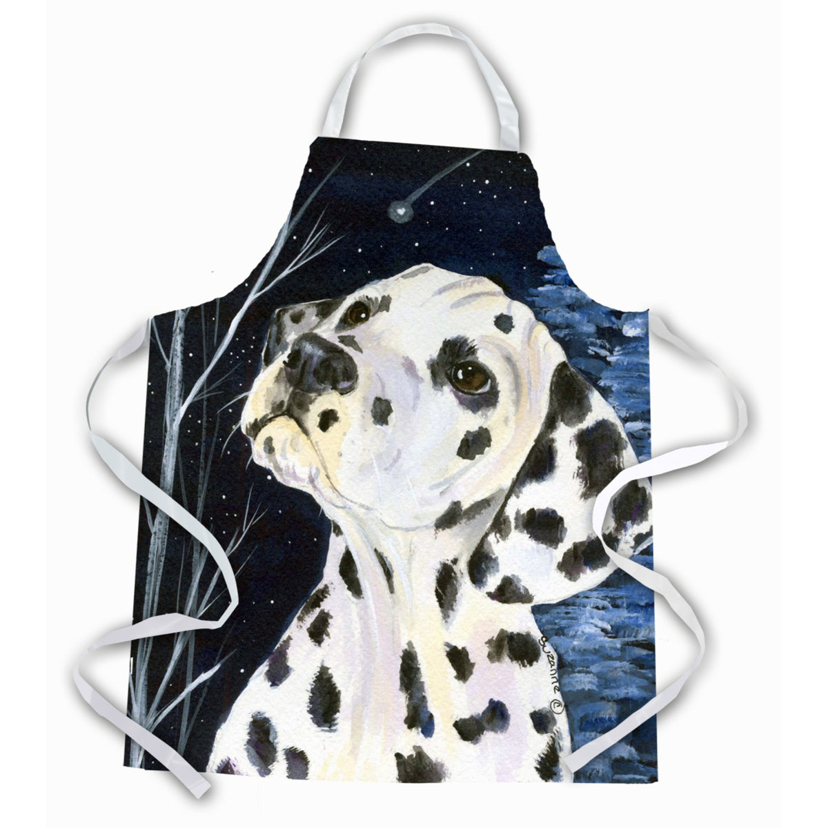 Caroline'S Treasures Ss8370Apron Starry Night Dalmatian Apron, Large, Multicolor