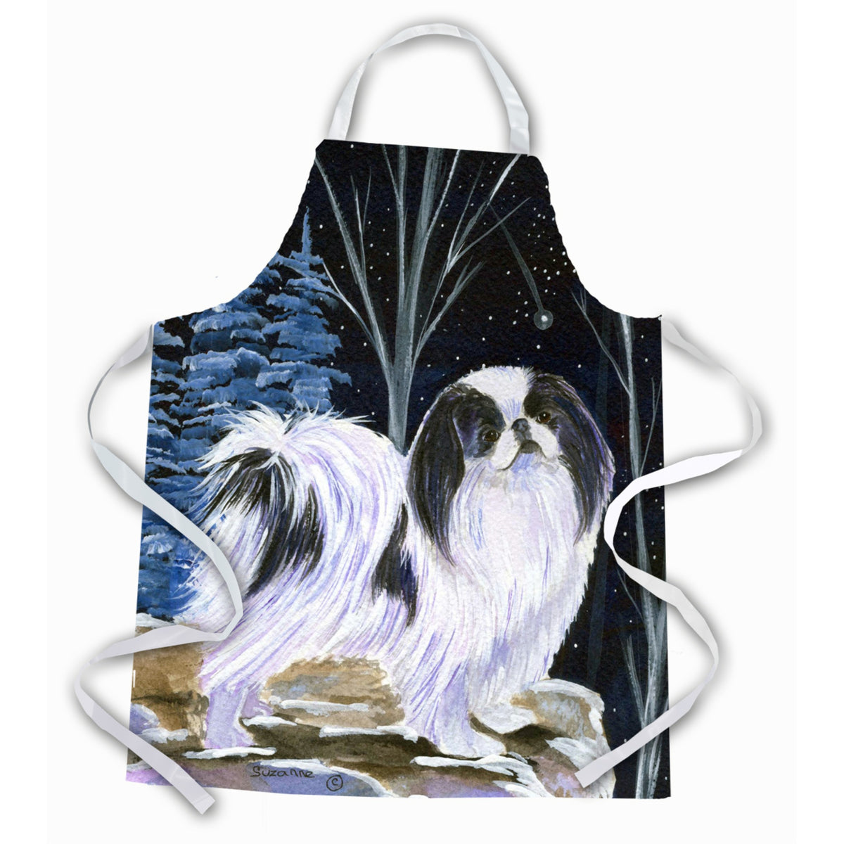 Caroline'S Treasures Ss8374Apron Starry Night Japanese Chin Apron, Large, Multicolor
