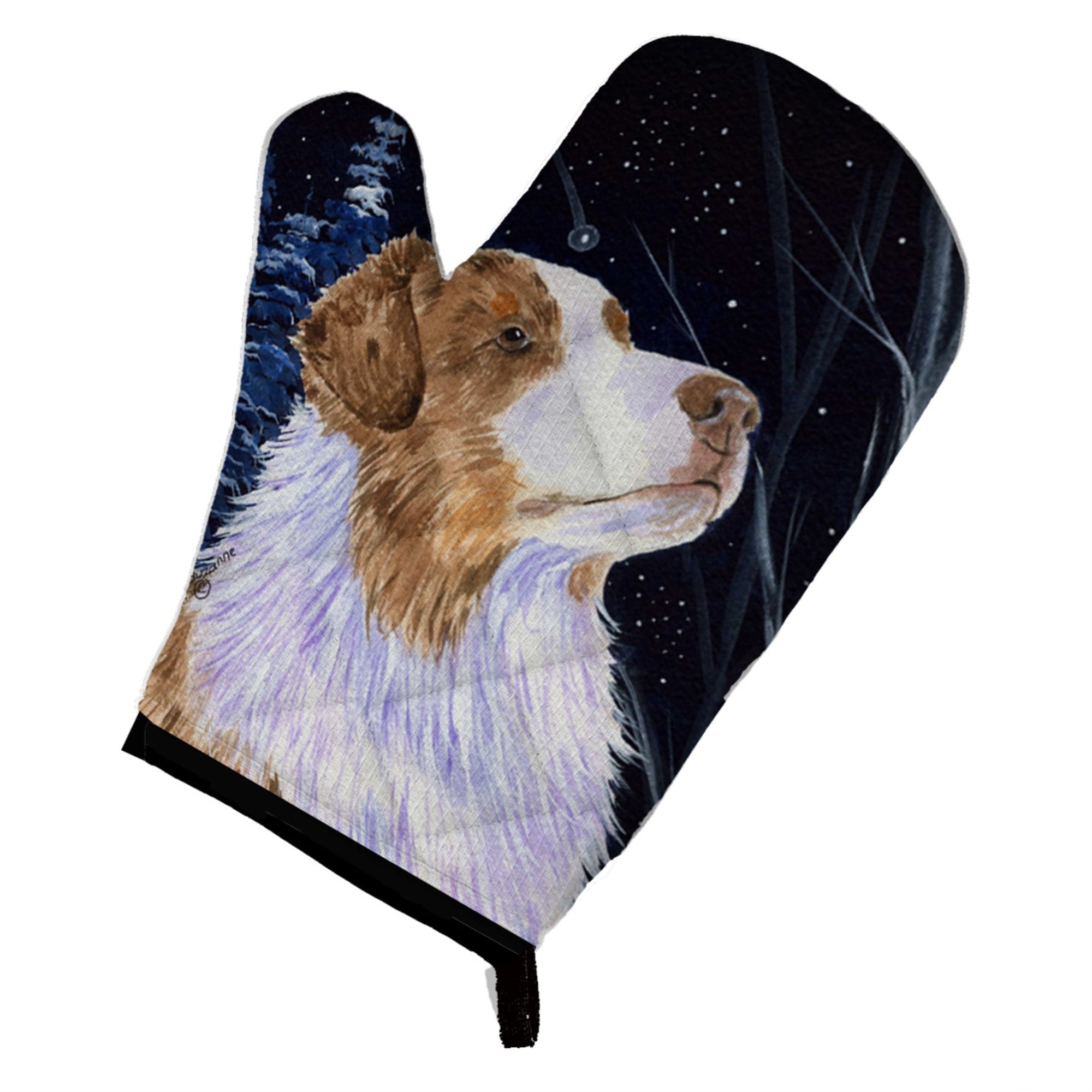 Caroline'S Treasures Ss8375Ovmt Starry Night Australian Shepherd Oven Mitt, 12 By 8.5, Multicolor