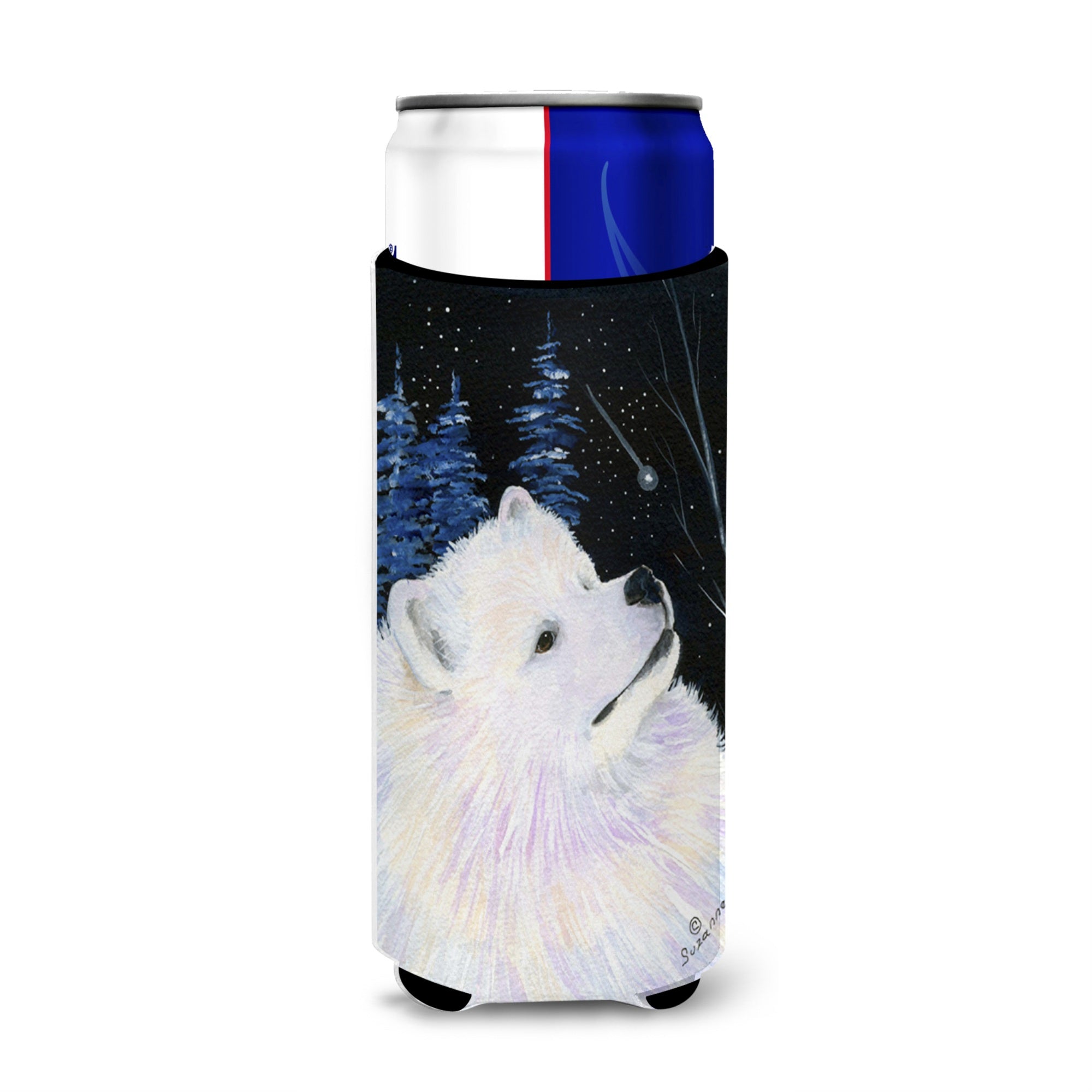 Starry Night Samoyed Ultra Beverage Insulators For Slim Cans Ss8376Muk