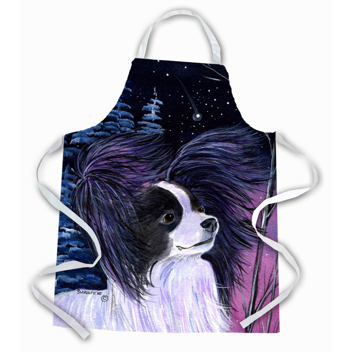 Caroline'S Treasures Ss8377Apron Starry Night Papillion Apron, Large, Multicolor