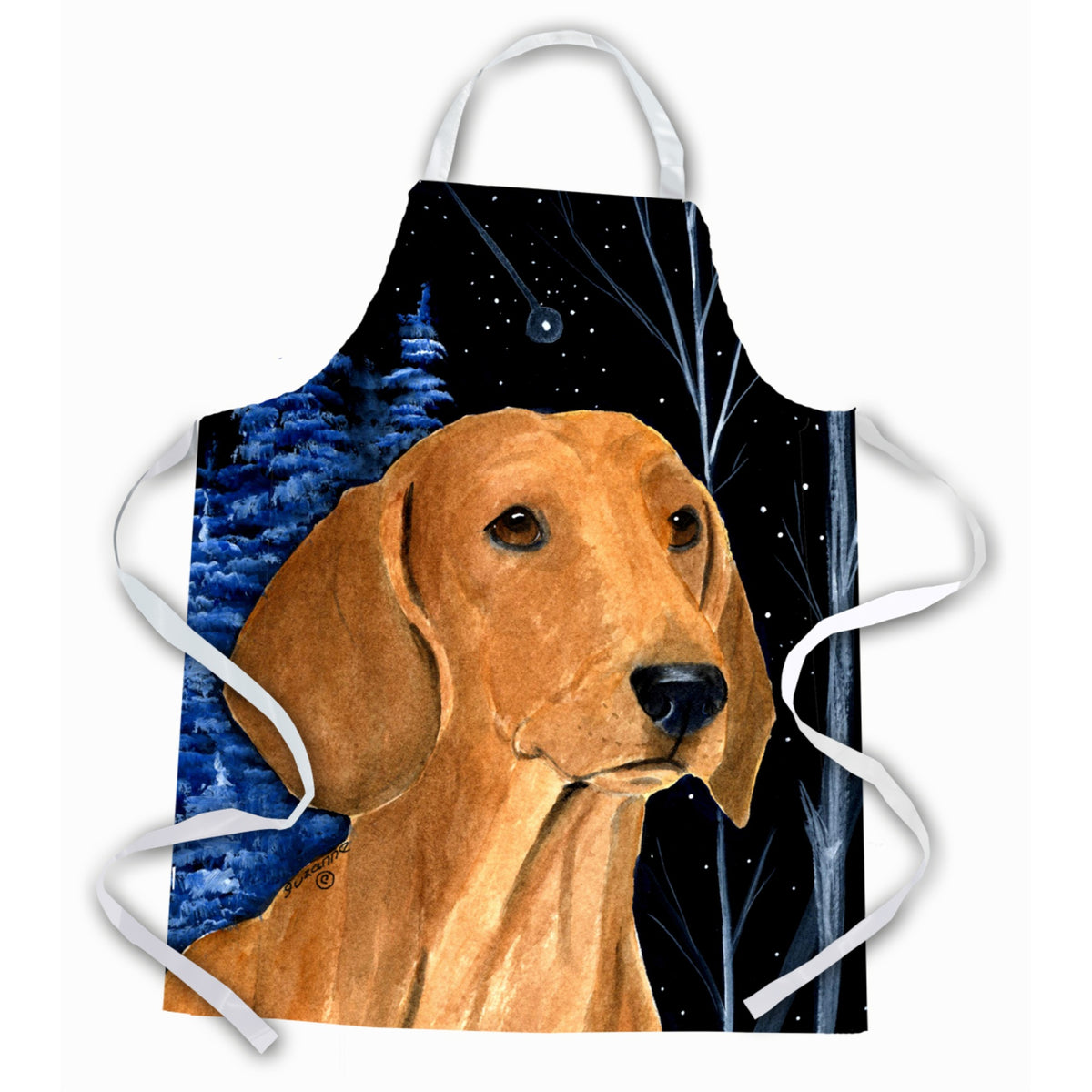 Caroline'S Treasures Ss8379Apron Starry Night Dachshund Apron, Large, Multicolor