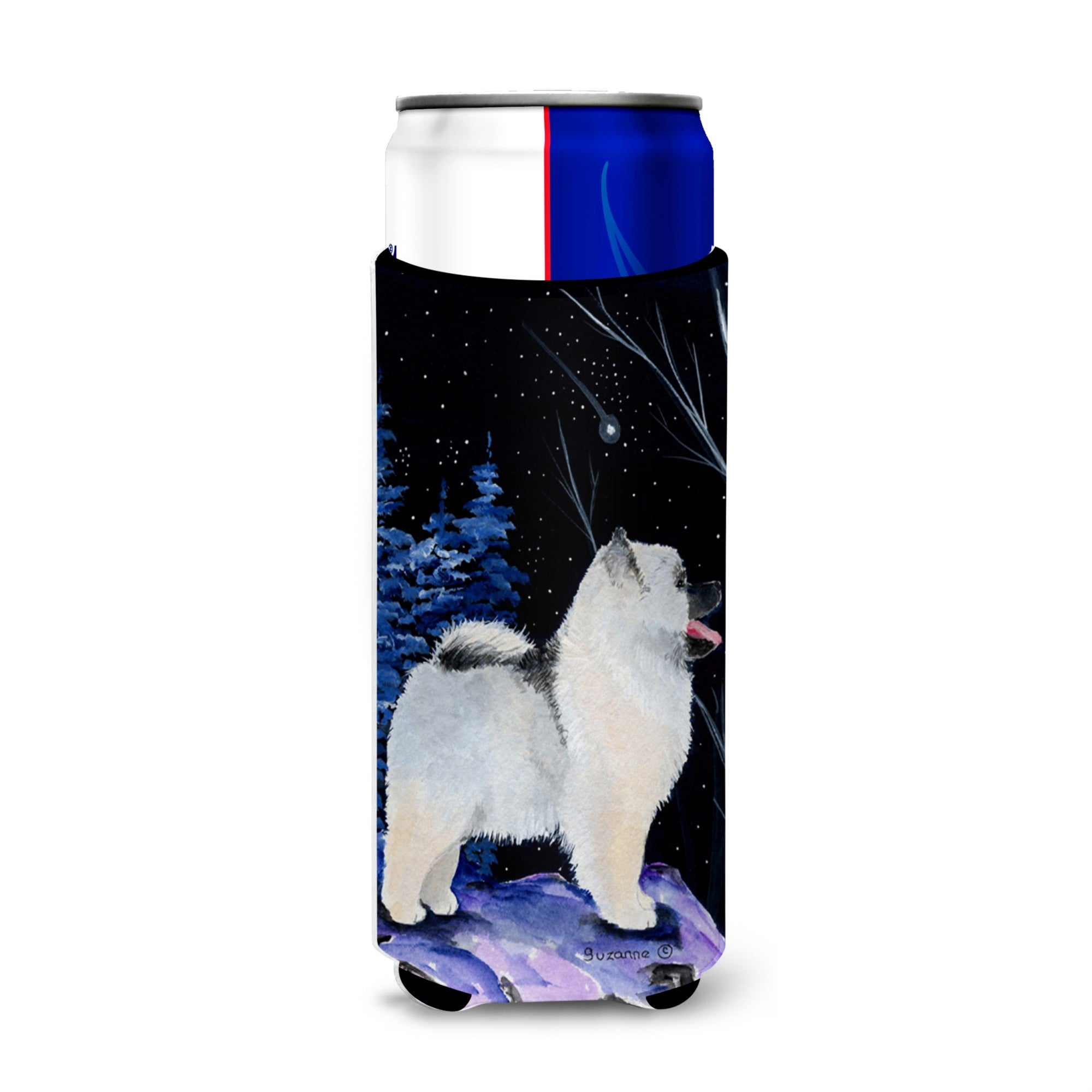Starry Night Keeshond Ultra Beverage Insulators For Slim Cans Ss8380Muk