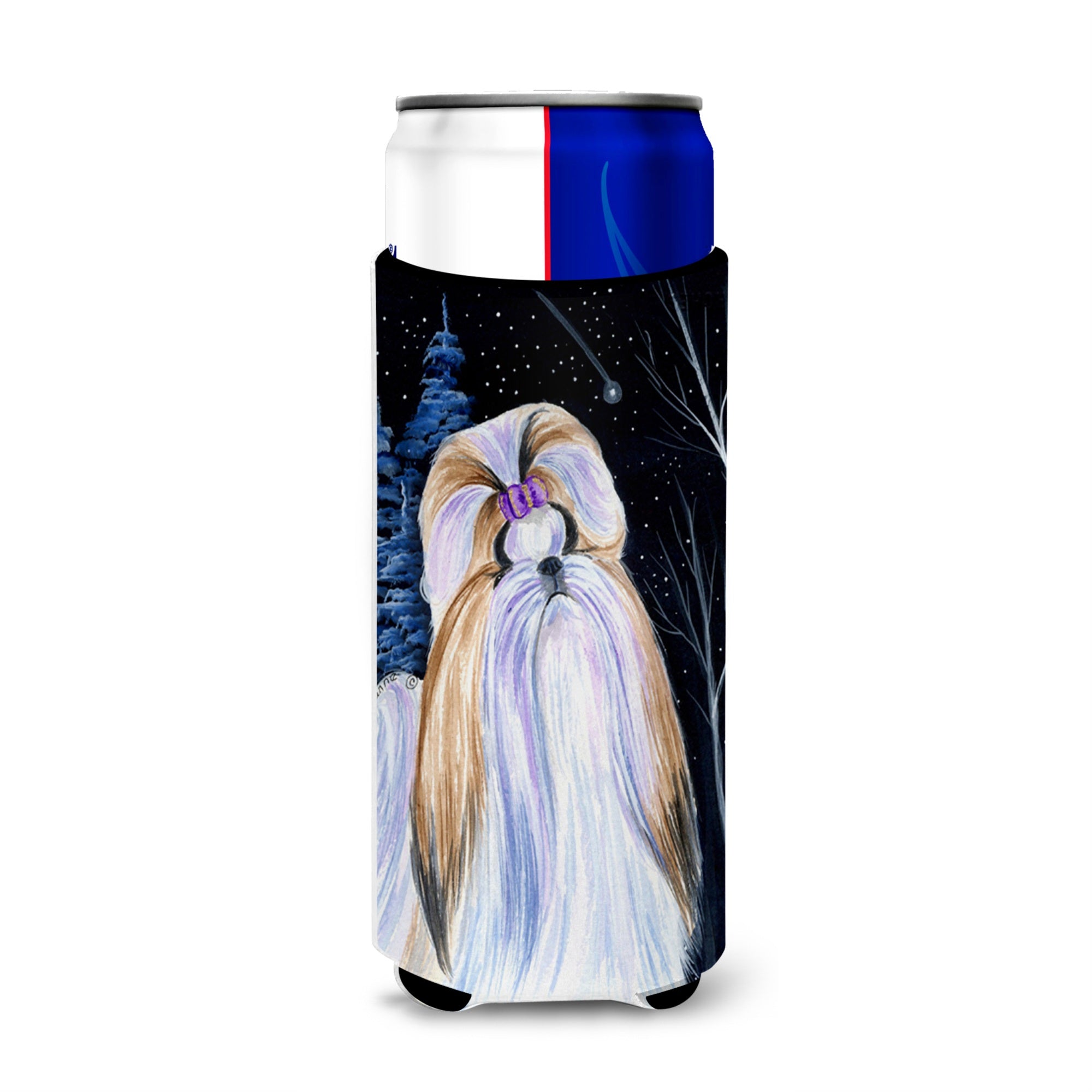 Starry Night Shih Tzu Ultra Beverage Insulators For Slim Cans Ss8381Muk