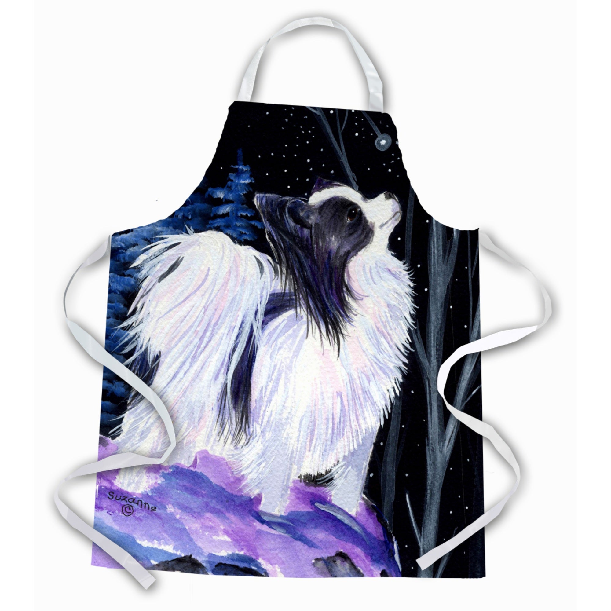 Caroline'S Treasures Ss8383Apron Starry Night Papillion Apron, Large, Multicolor