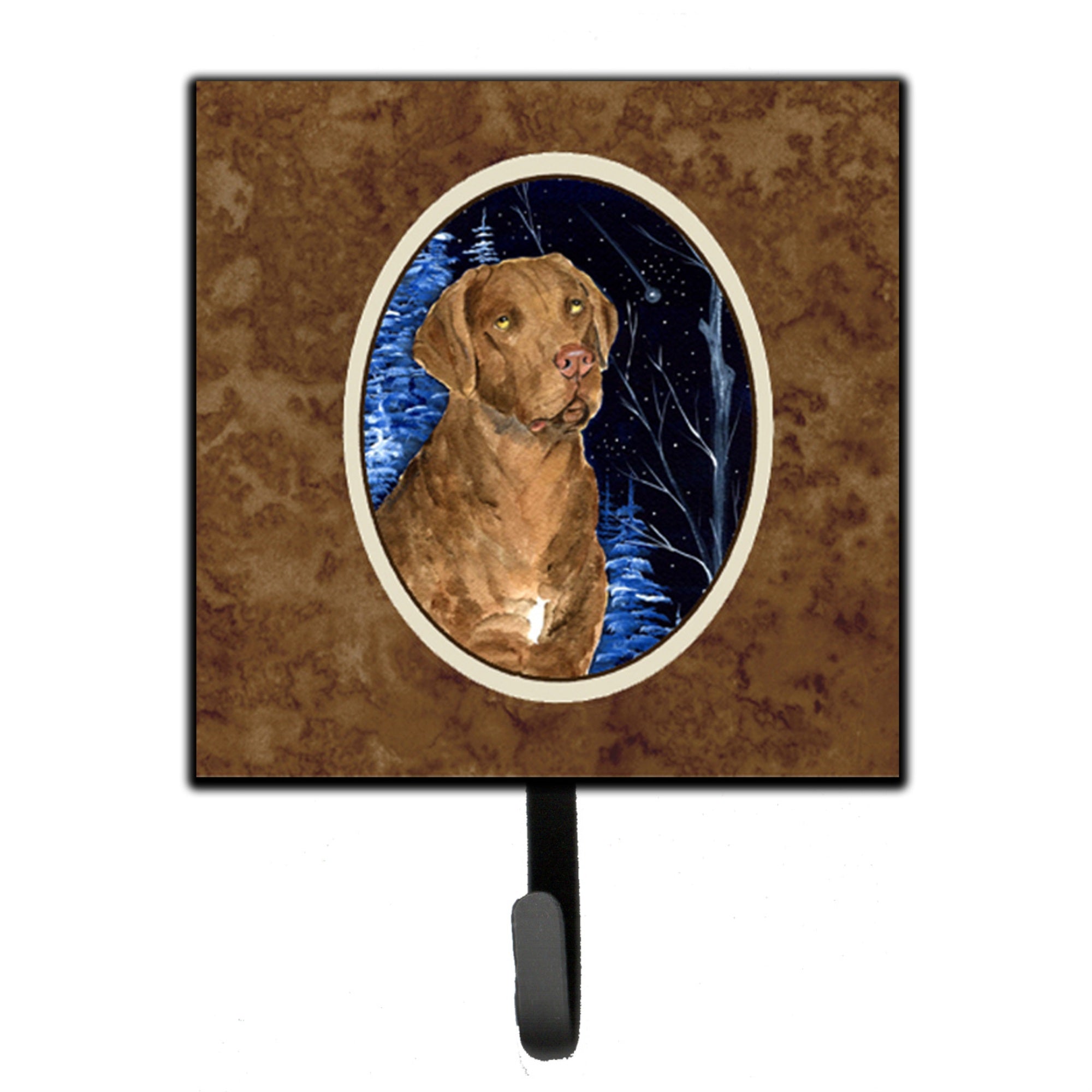 Caroline'S Treasures Ss8384Sh4 Starry Night Chesapeake Bay Retriever Leash Holder Or Key Hook, Small, Multicolor