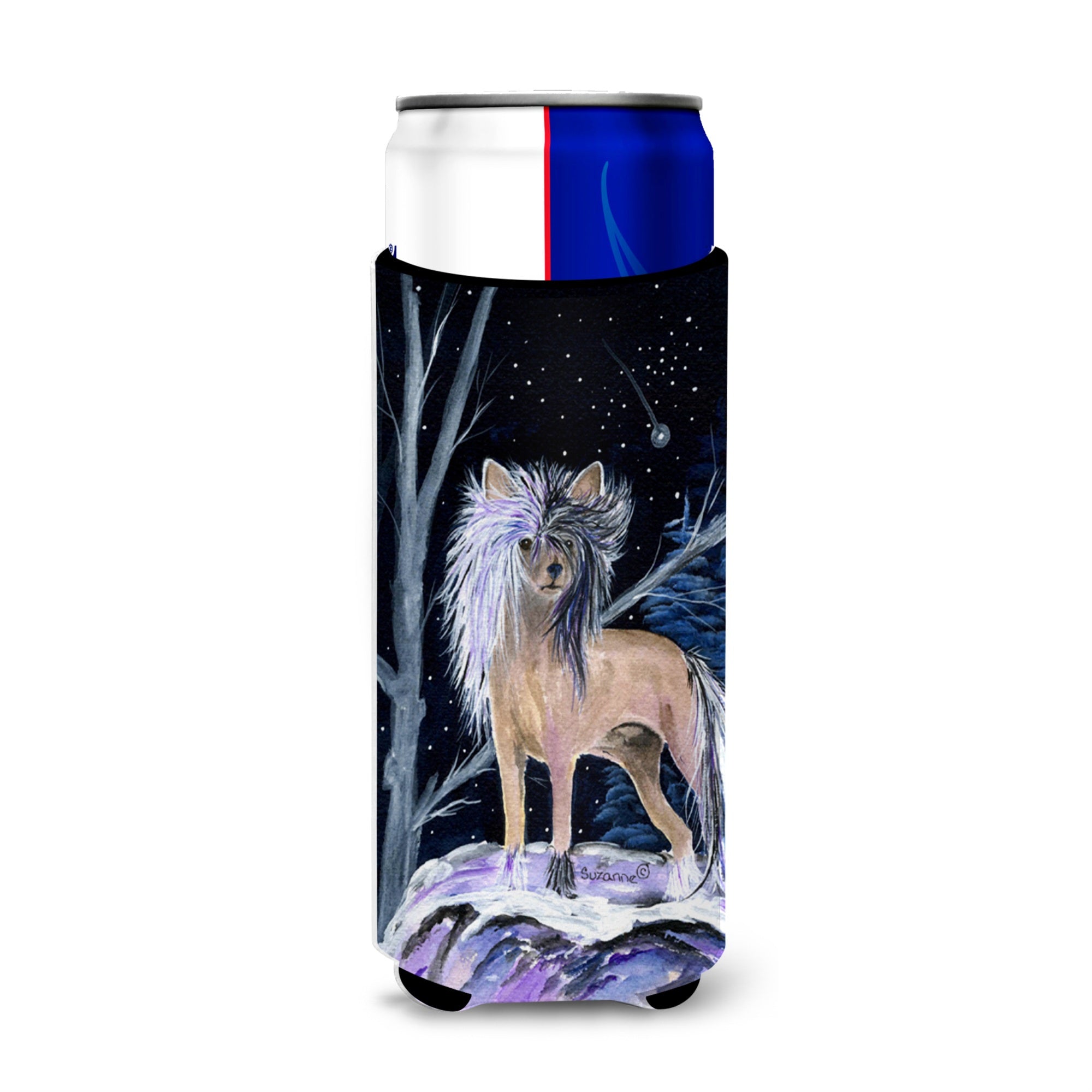 Starry Night Chinese Crested Ultra Beverage Insulators For Slim Cans Ss8390Muk
