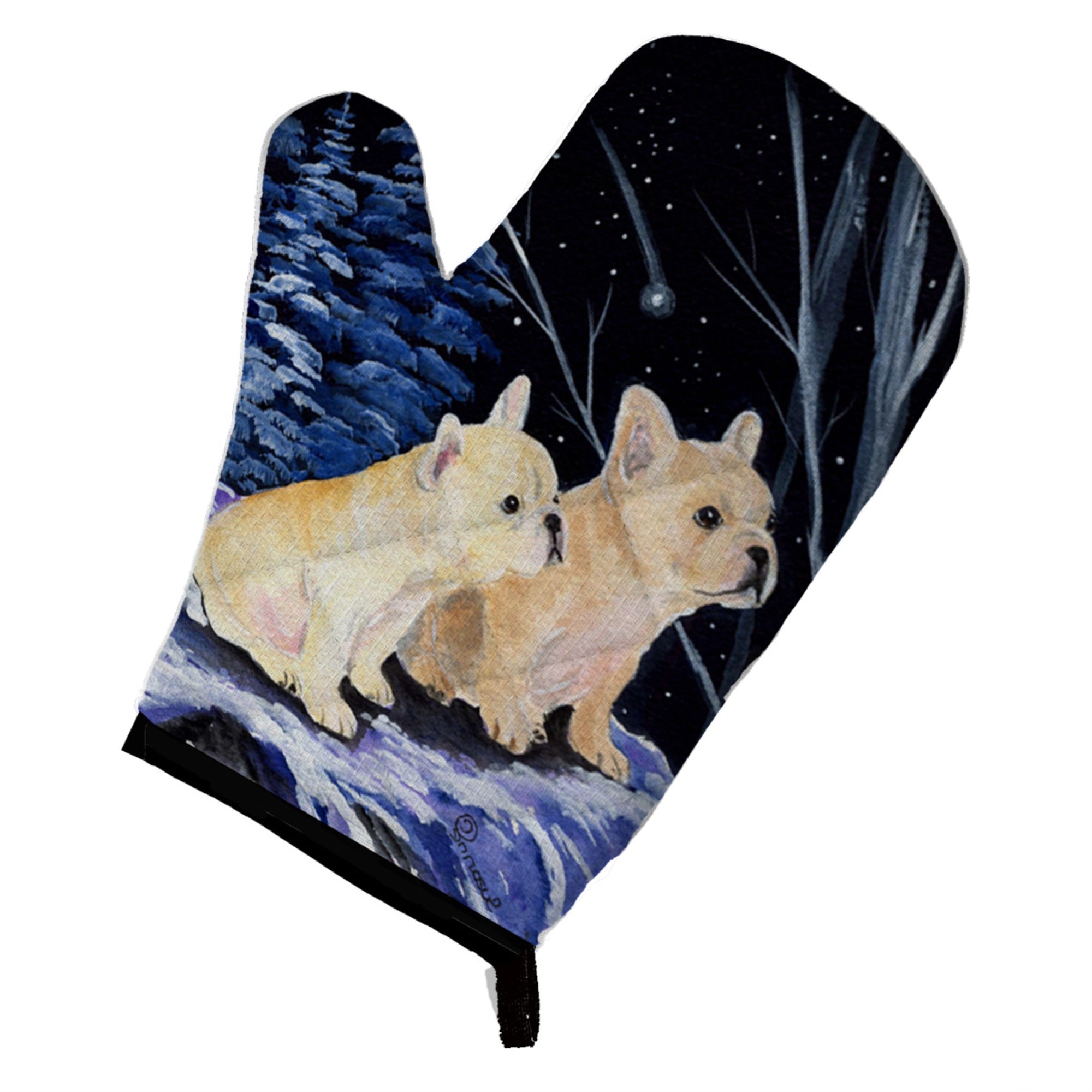 Caroline'S Treasures Ss8395Ovmt Starry Night French Bulldog Oven Mitt, 12 By 8.5, Multicolor