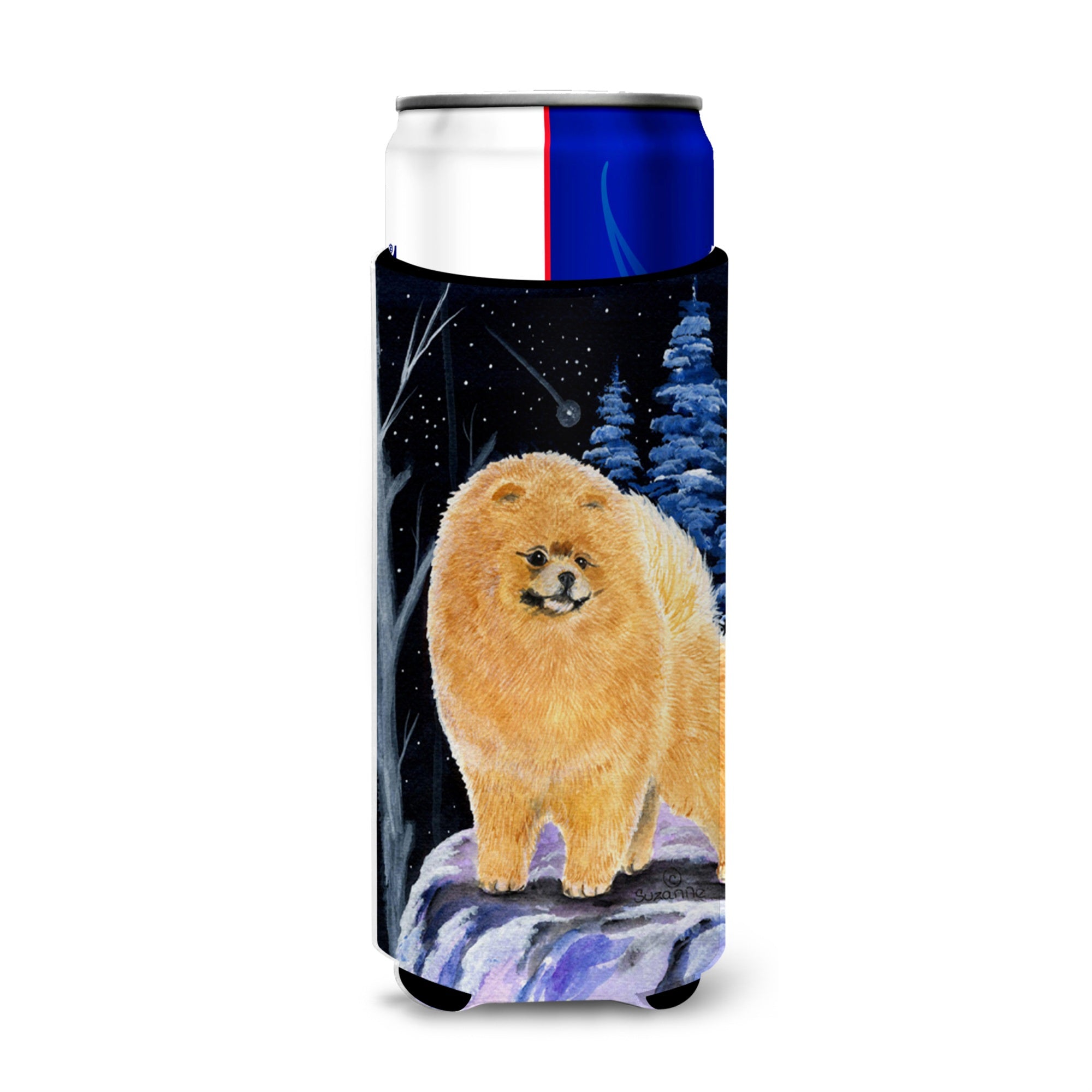 Starry Night Pomeranian Ultra Beverage Insulators For Slim Cans Ss8396Muk