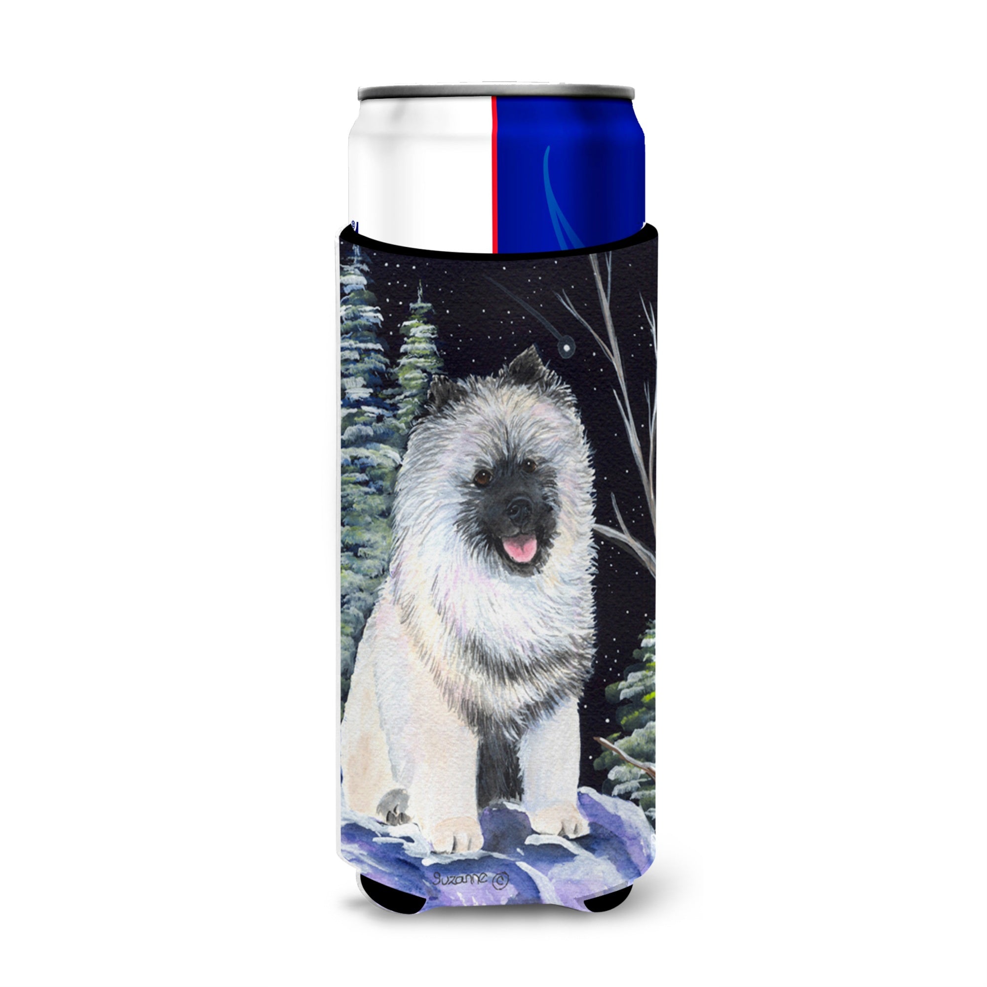 Starry Night Keeshond Ultra Beverage Insulators For Slim Cans Ss8404Muk