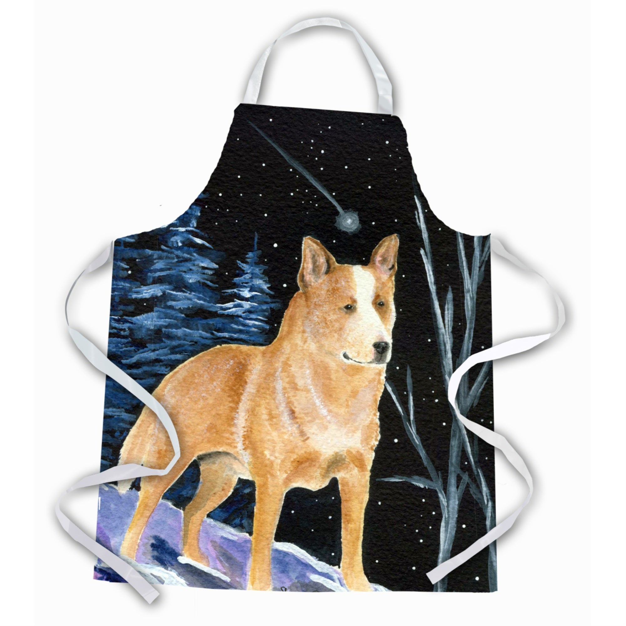 Caroline'S Treasures Ss8407Apron Starry Night Australian Cattle Dog Apron, Large, Multicolor