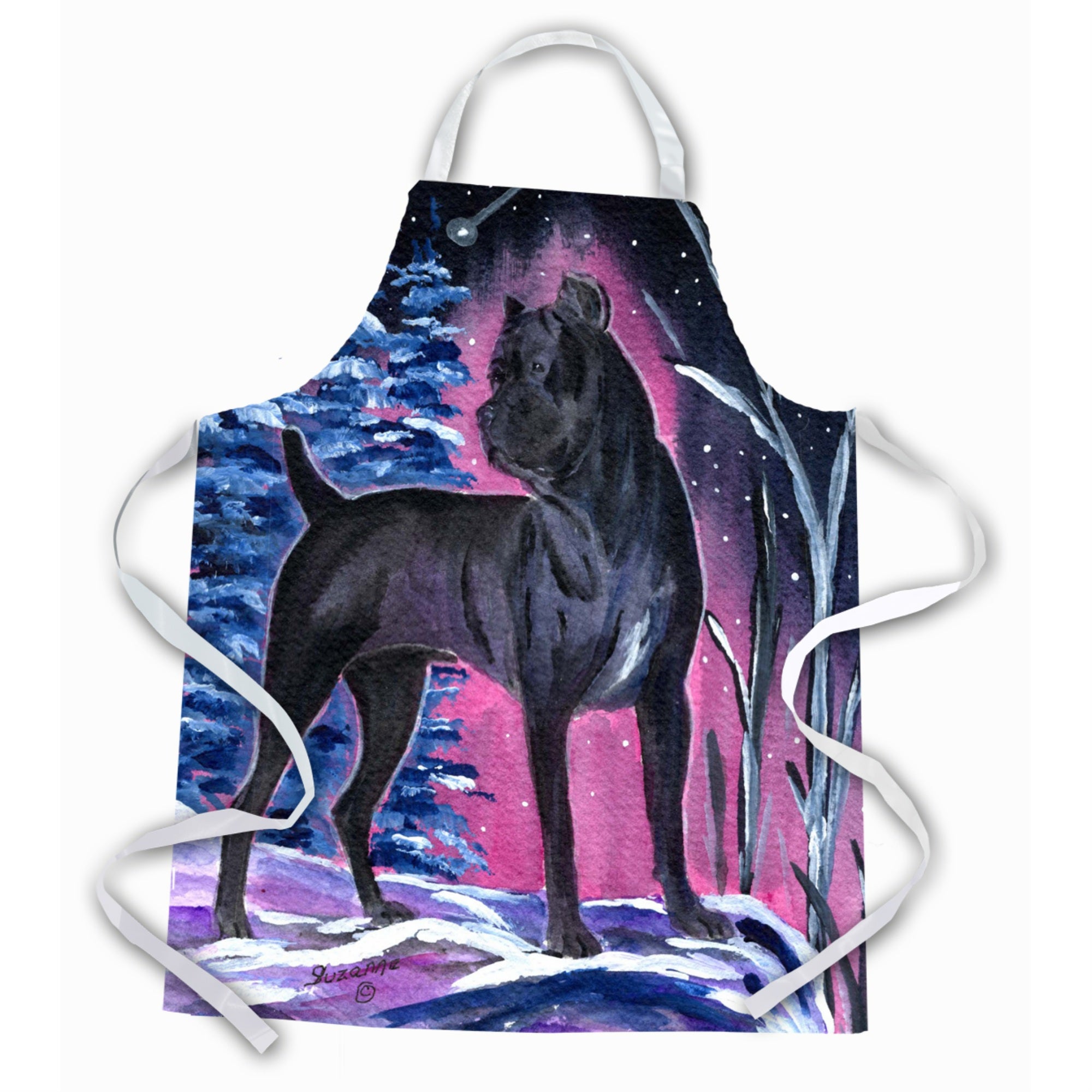 Caroline'S Treasures Ss8410Apron Starry Night Cane Corso Apron, Large, Multicolor