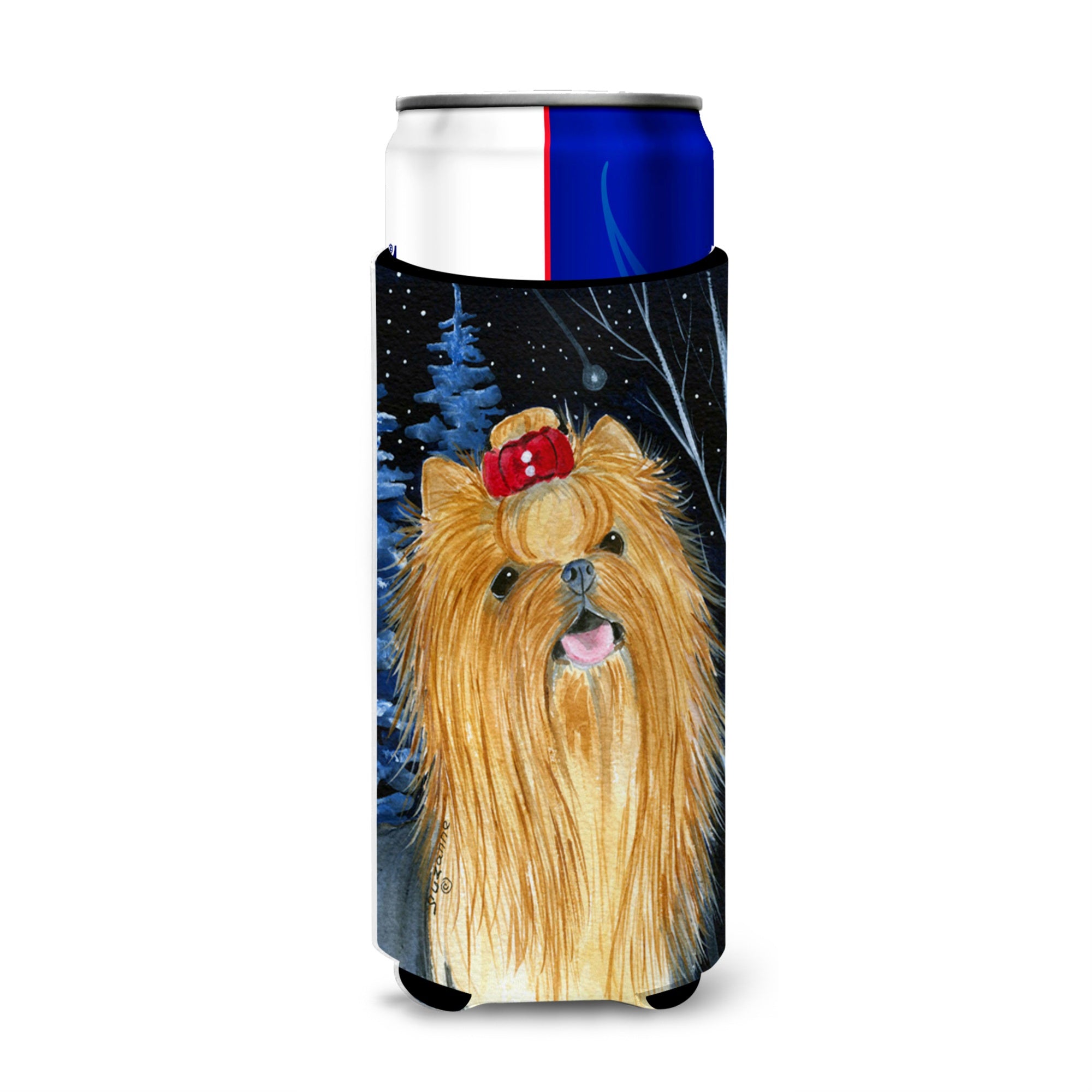 Starry Night Yorkie Ultra Beverage Insulators For Slim Cans Ss8413Muk