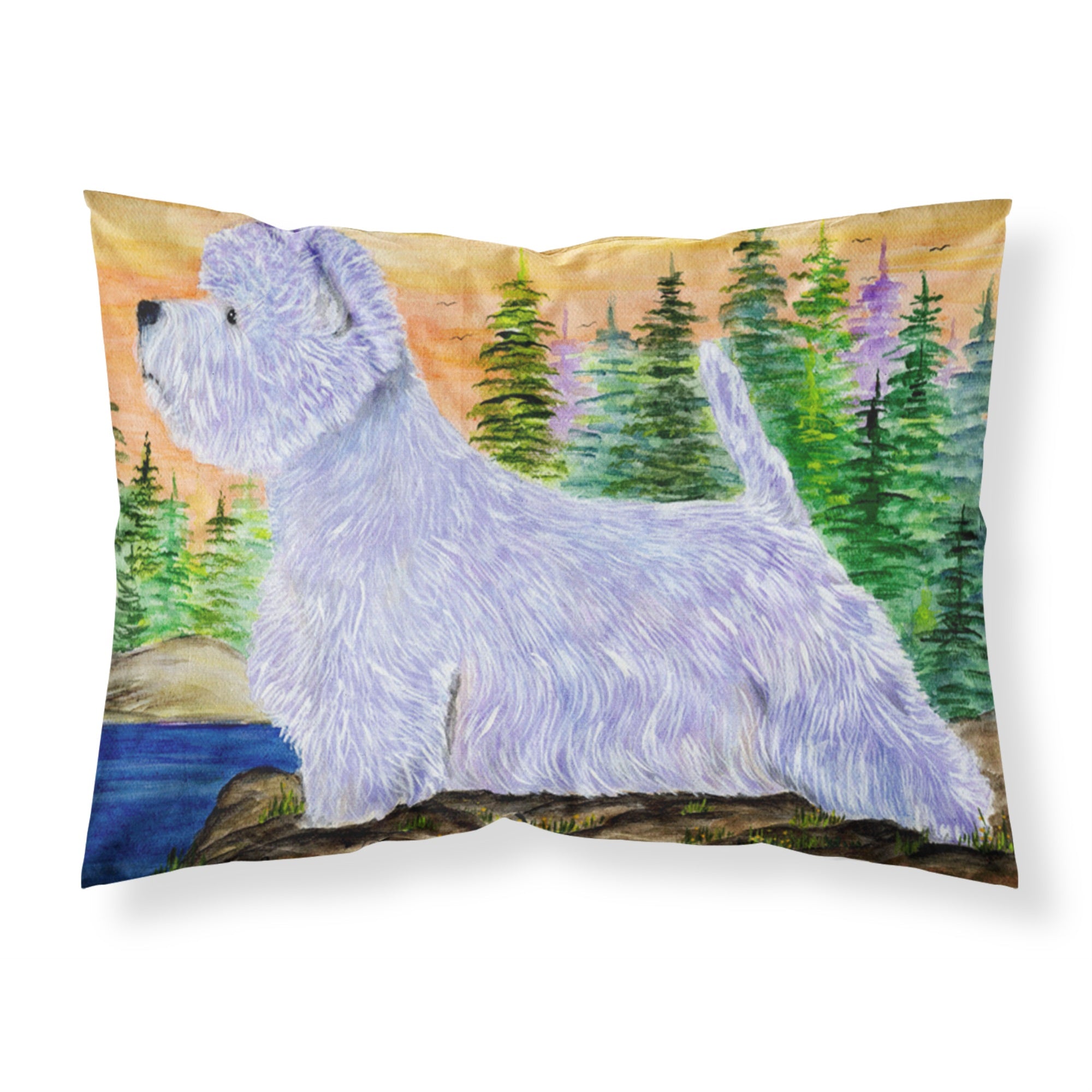 Caroline'S Treasures Ss8418Pillowcase Westie Moisture Wicking Fabric Standard Pillowcase, Large, Multicolor