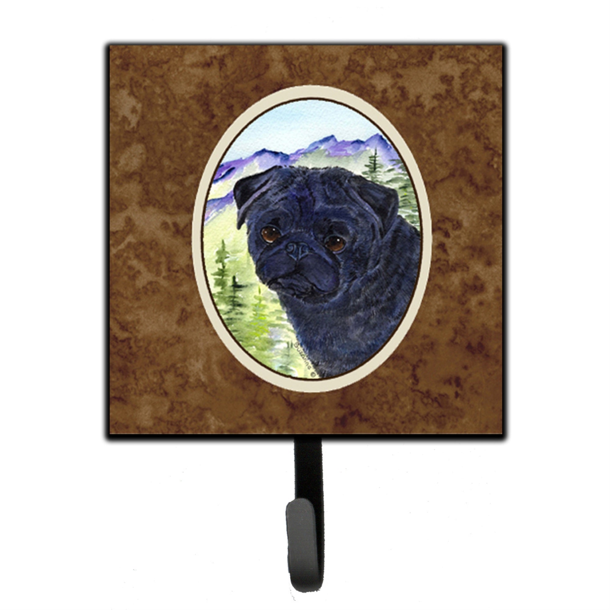 Caroline'S Treasures Ss8420Sh4 Pug Leash Holder Or Key Hook, Small, Multicolor