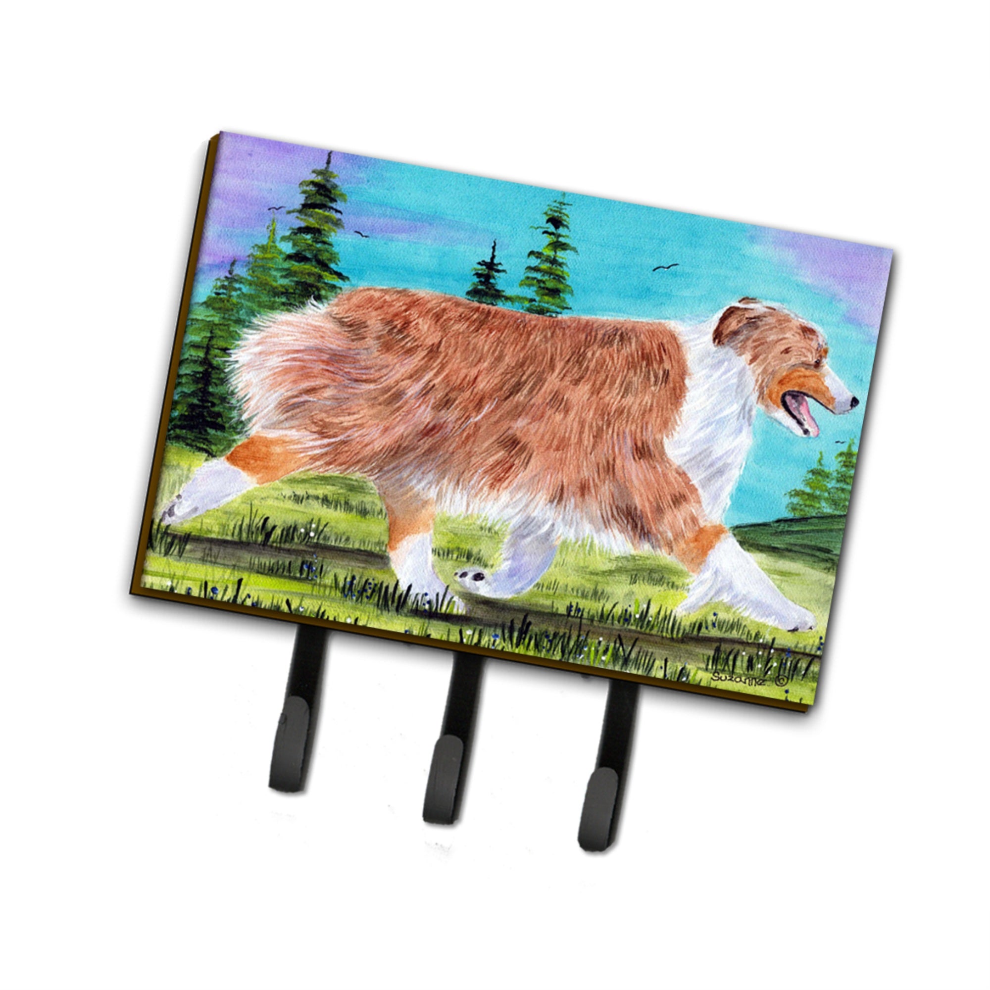 Caroline'S Treasures Ss8423Th68 Australian Shepherd Leash Holder Or Key Hook, Large, Multicolor