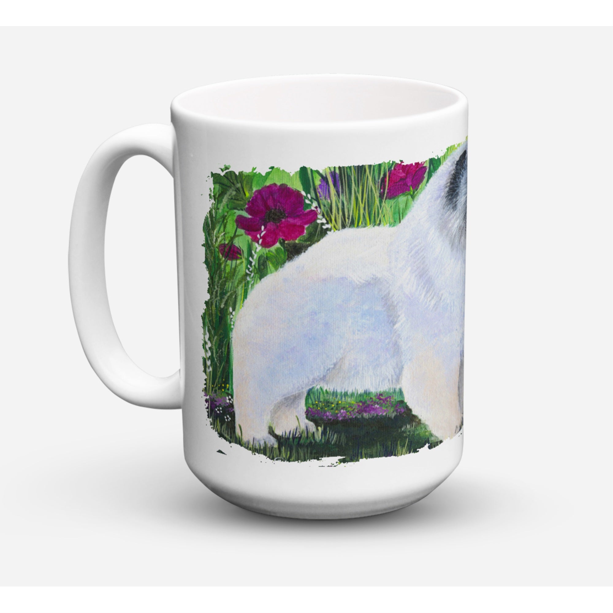 Caroline'S Treasures Ss8424Cm15 Keeshond Dishwasher Safe Microwavable Ceramic Coffee Mug, 15 Oz, Multicolor