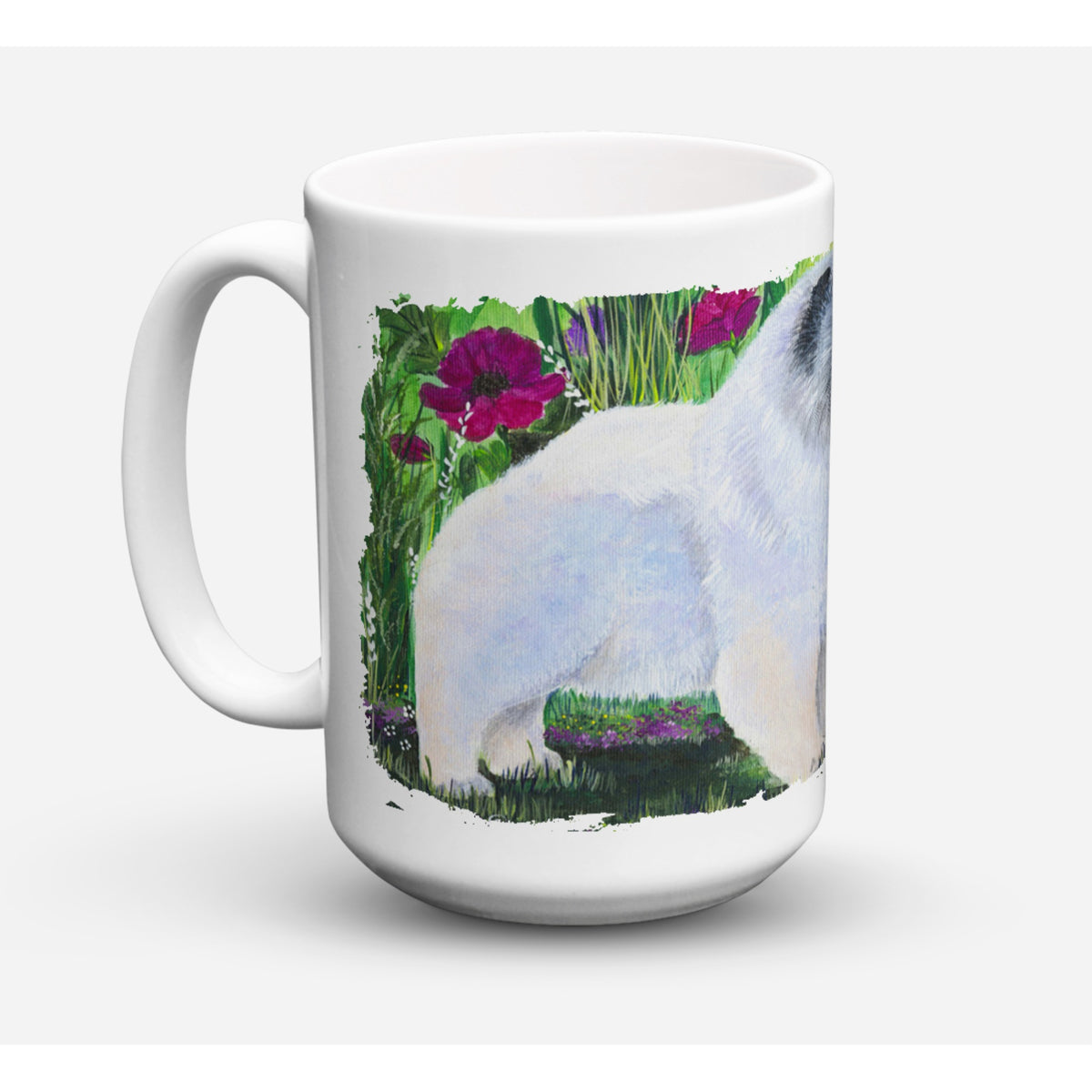 Caroline'S Treasures Ss8424Cm15 Keeshond Dishwasher Safe Microwavable Ceramic Coffee Mug, 15 Oz, Multicolor