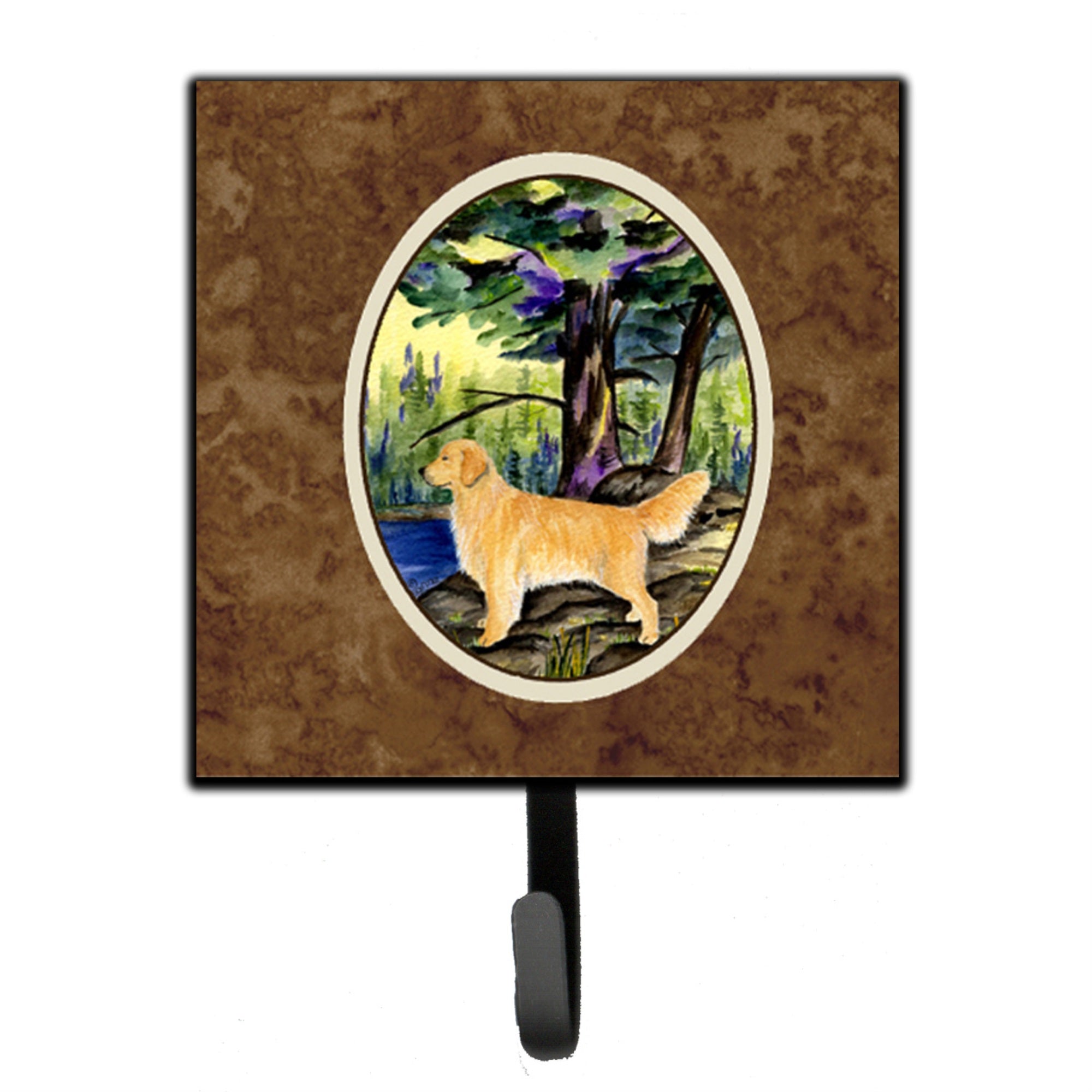 Caroline'S Treasures Ss8426Sh4 Golden Retriever Leash Holder Or Key Hook, Small, Multicolor