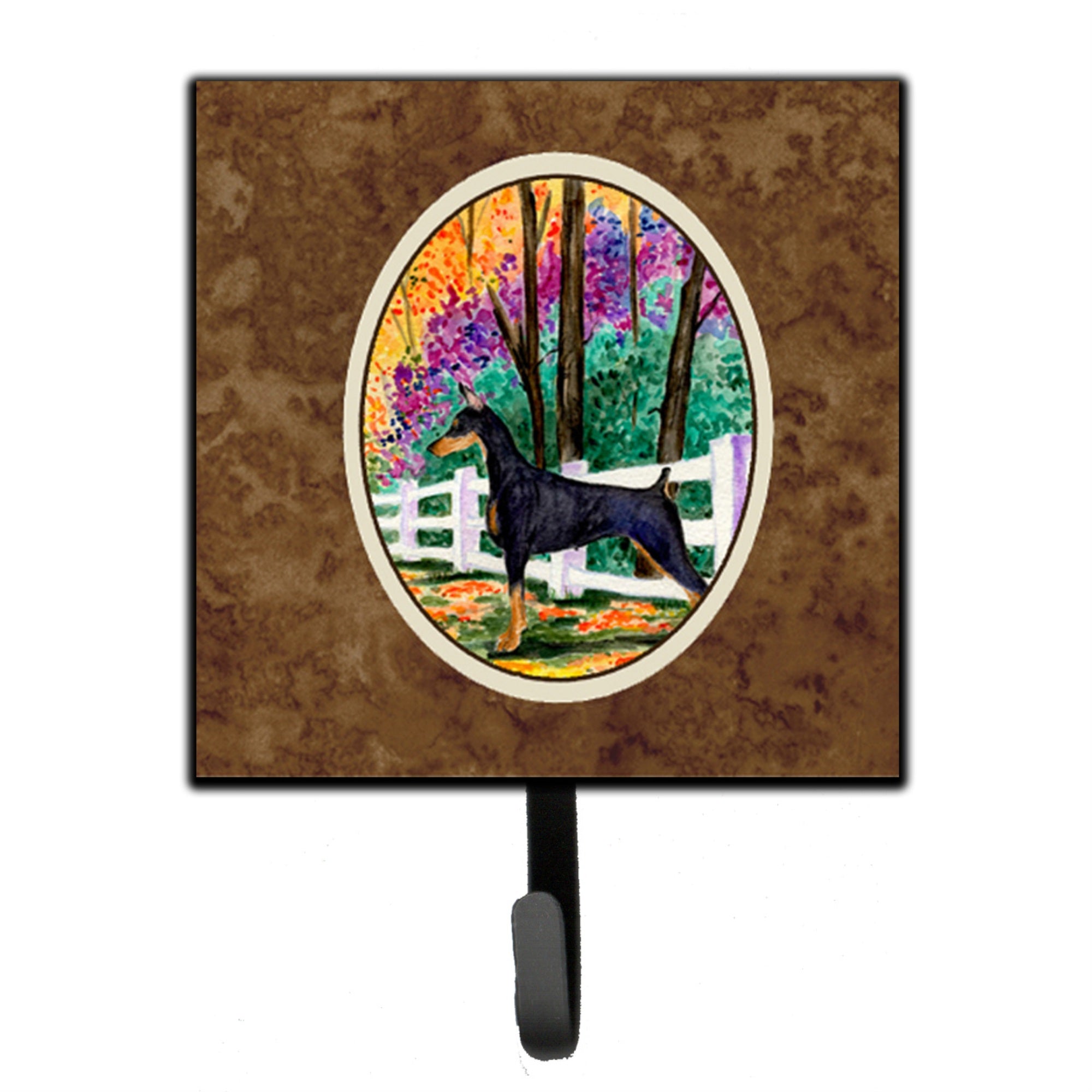 Caroline'S Treasures Ss8428Sh4 Doberman Leash Holder Or Key Hook, Small, Multicolor