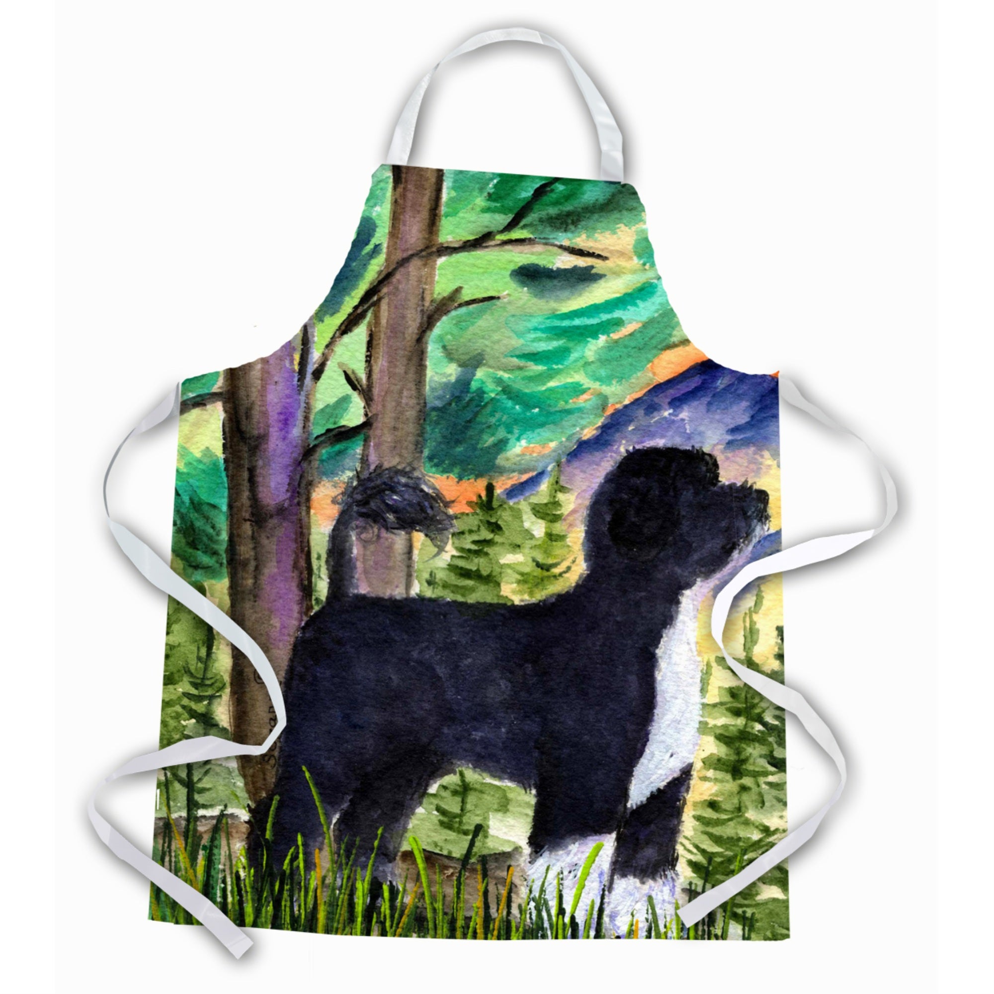 Caroline'S Treasures Ss8429Apron Portuguese Water Dog Apron, Large, Multicolor