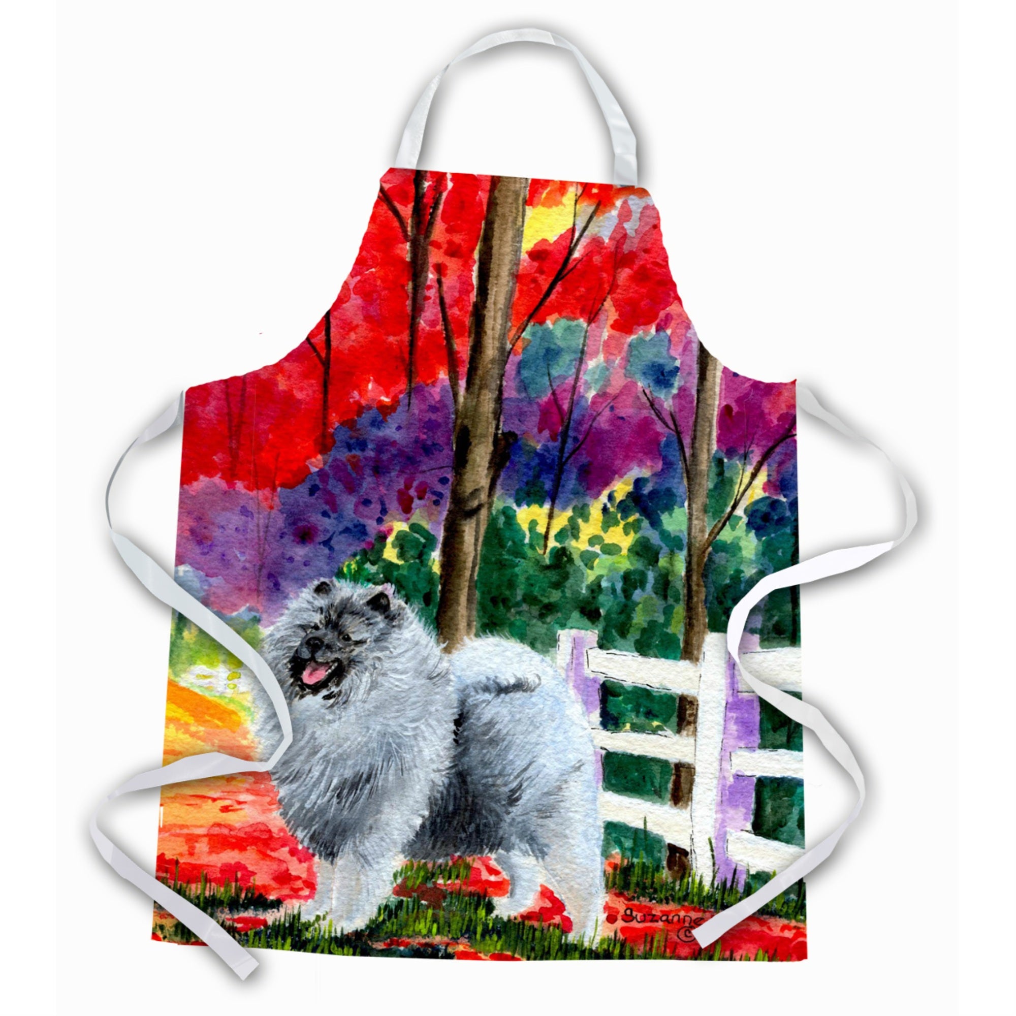 Caroline'S Treasures Ss8432Apron Keeshond Apron, Large, Multicolor