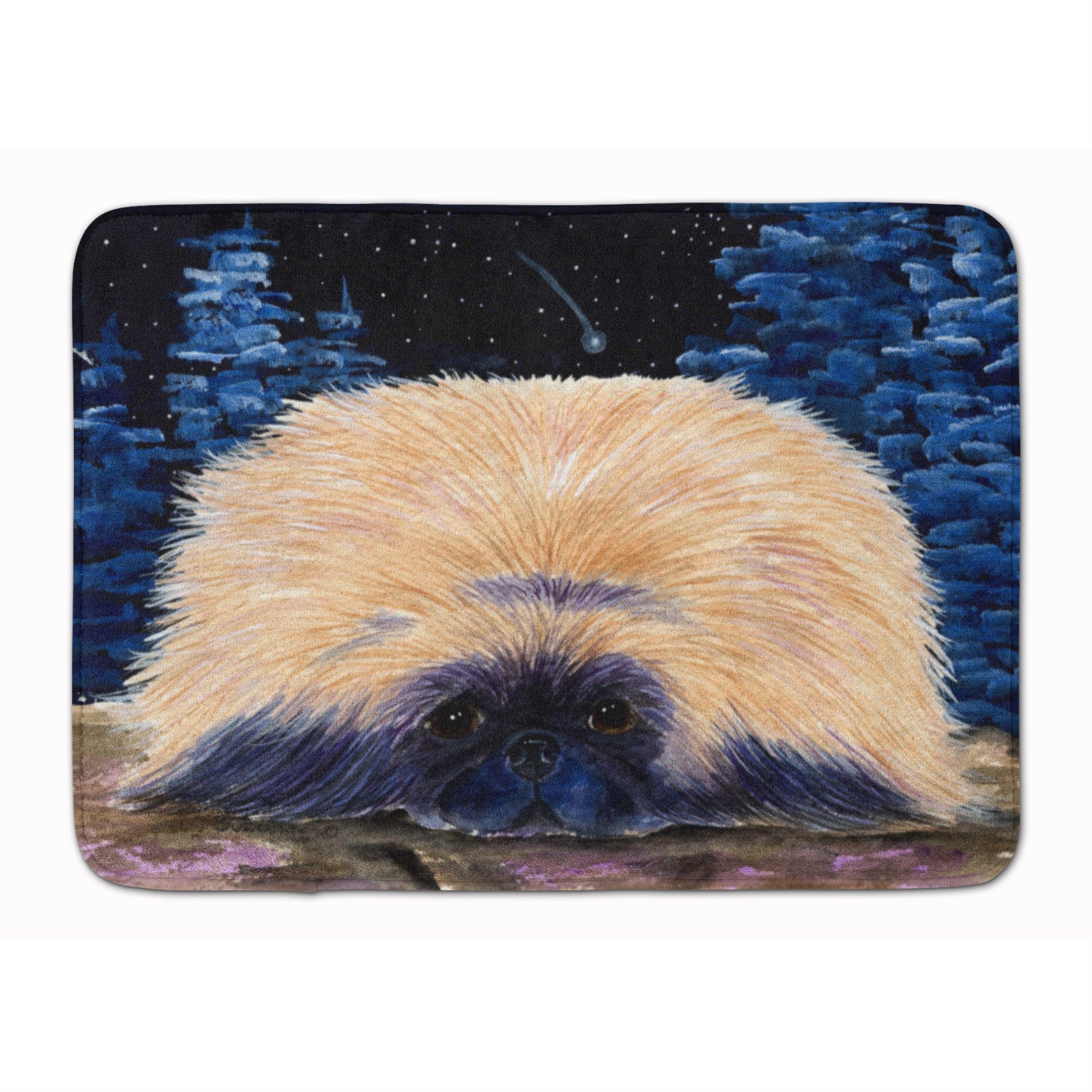 Caroline'S Treasures Starry Night Pekingese Floor Mat, 19 X 27, Multicolor