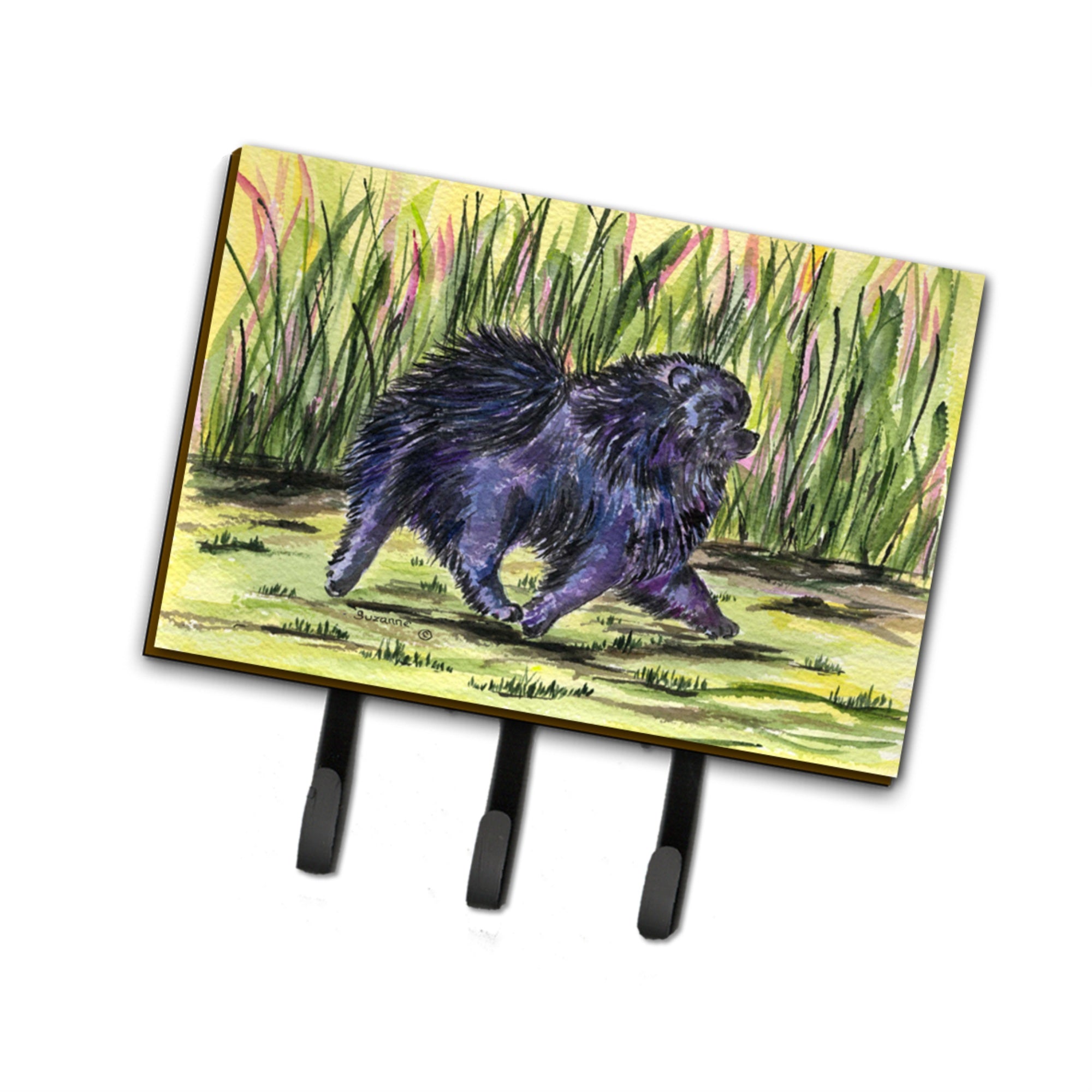 Caroline'S Treasures Ss8444Th68 Pomeranian Leash Holder Or Key Hook, Large, Multicolor