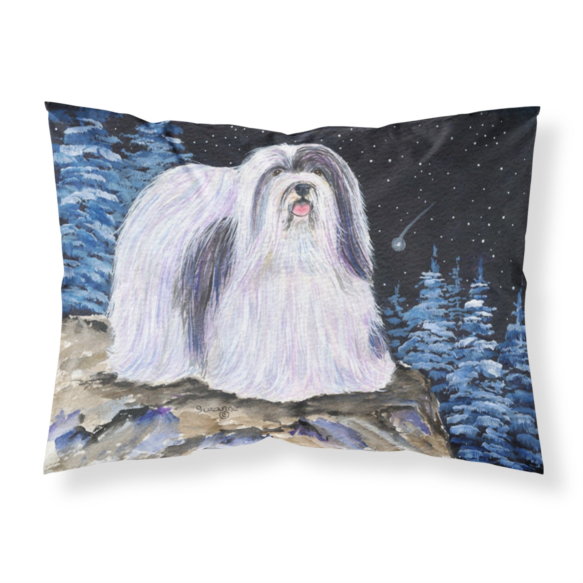 Caroline'S Treasures Ss8450Pillowcase Starry Night Havanese Moisture Wicking Fabric Standard Pillowcase, Large, Multicolor