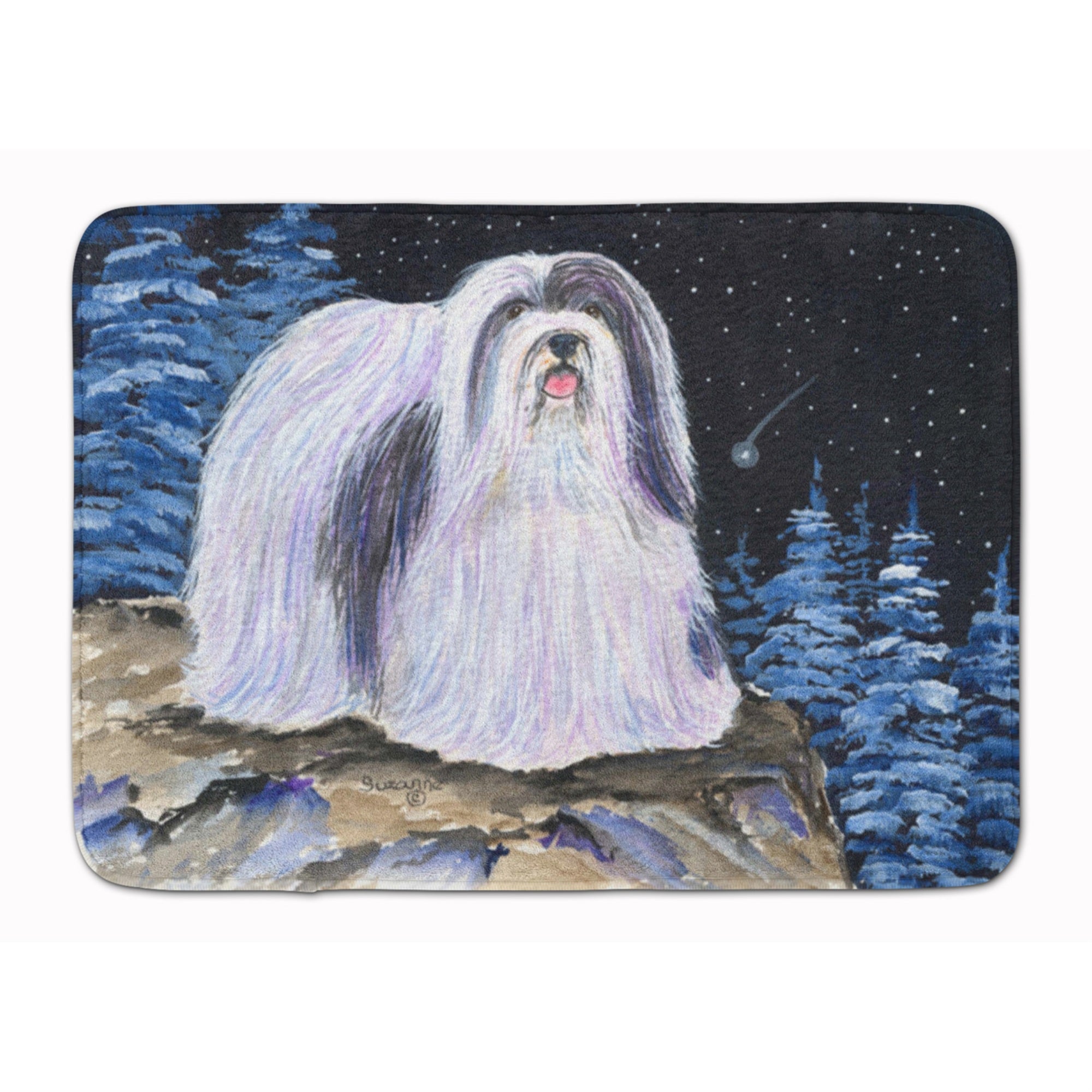 Caroline'S Treasures Starry Night Havanese Floor Mat, 19 X 27, Multicolor