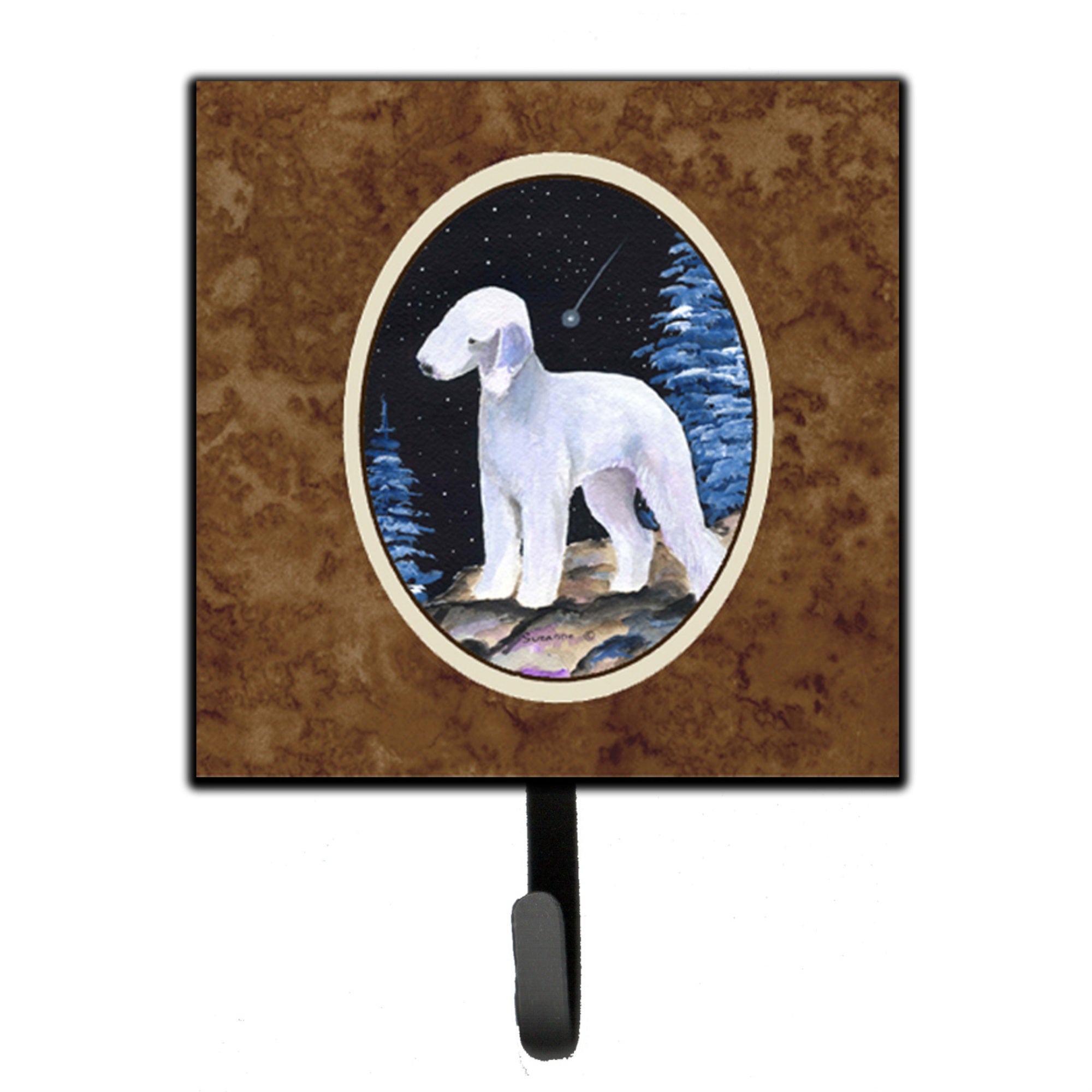 Caroline'S Treasures Ss8455Sh4 Starry Night Bedlington Terrier Leash Holder Or Key Hook, Small, Multicolor