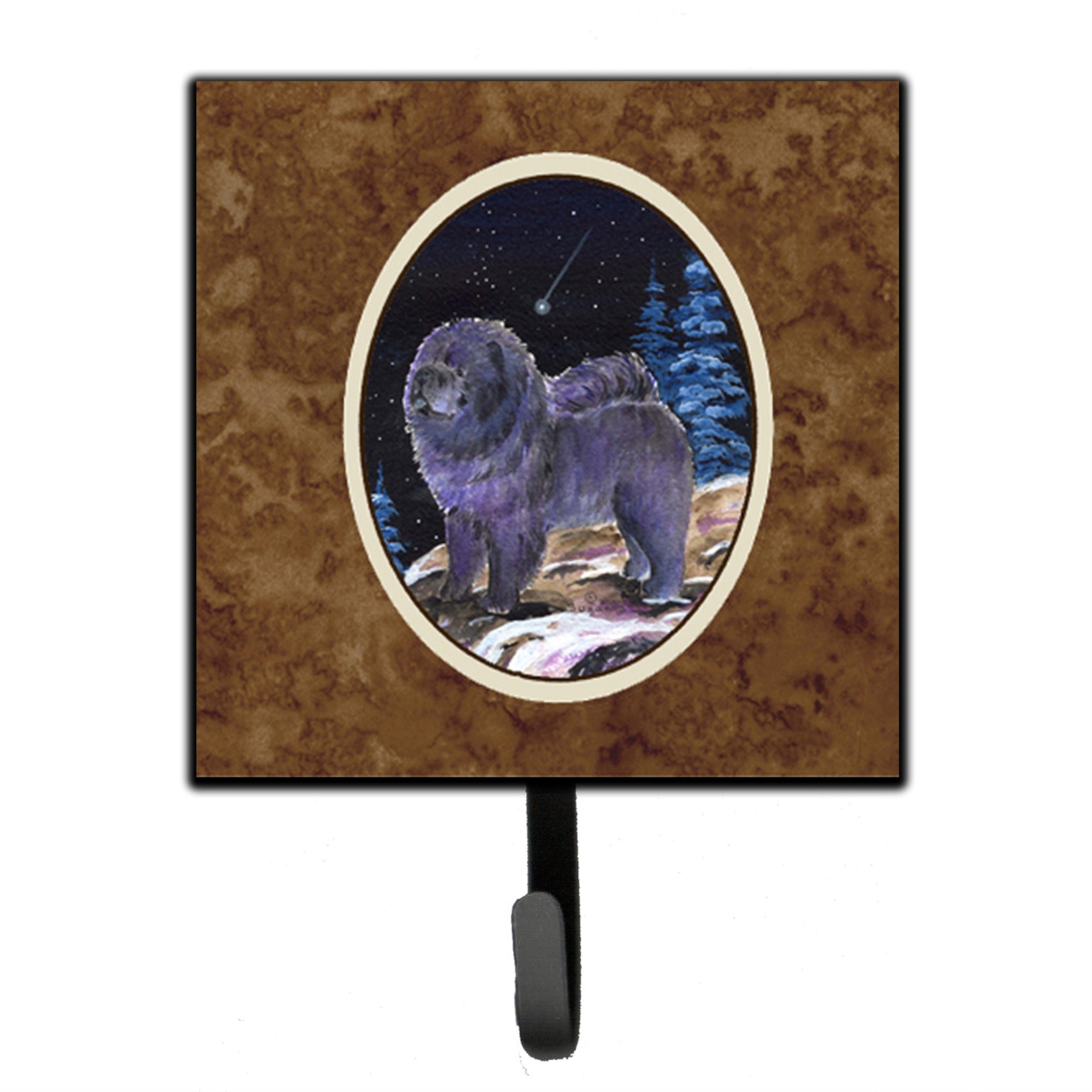 Caroline'S Treasures Ss8456Sh4 Starry Night Chow Chow Leash Holder Or Key Hook, Small, Multicolor