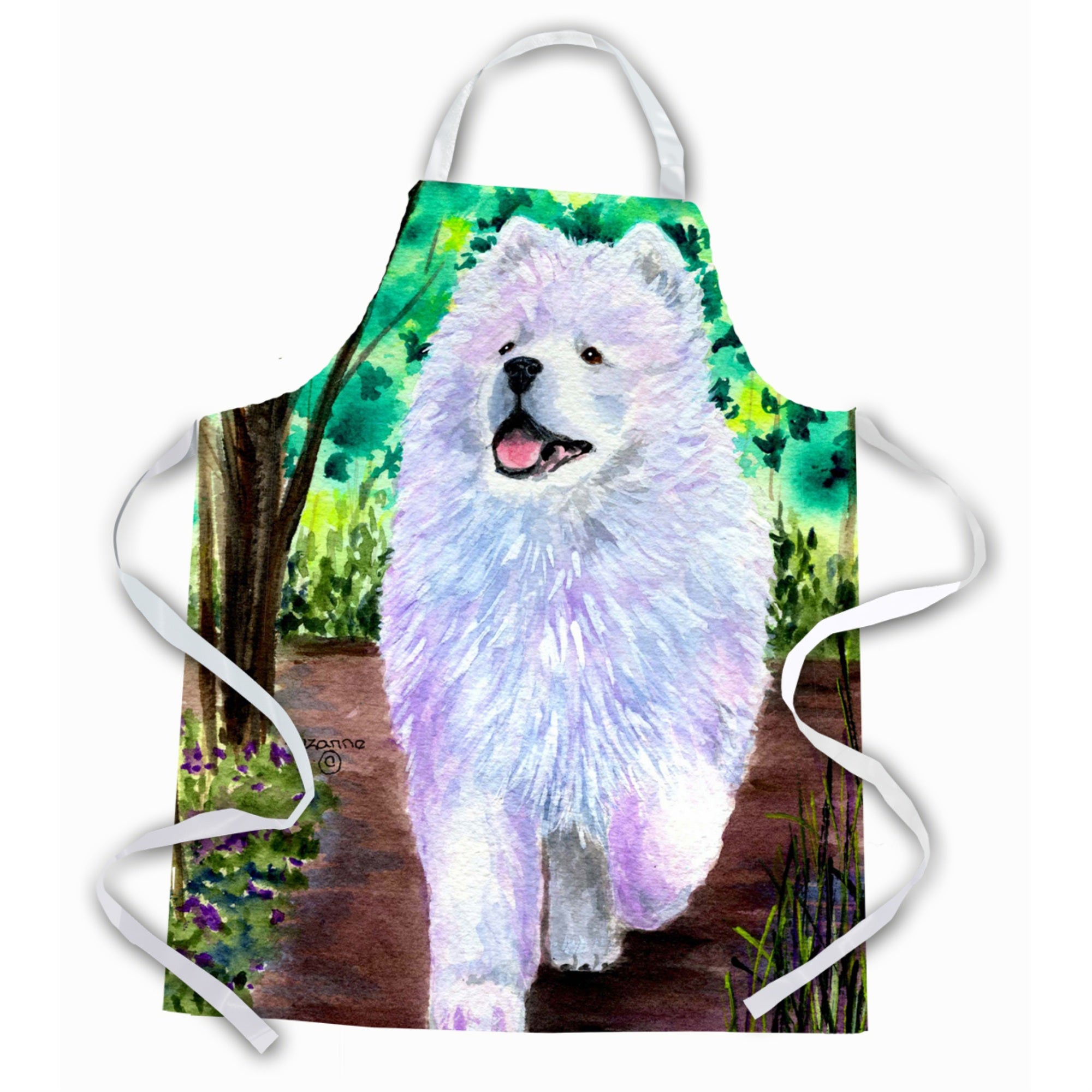 Caroline'S Treasures Ss8458Apron Samoyed Apron, Large, Multicolor