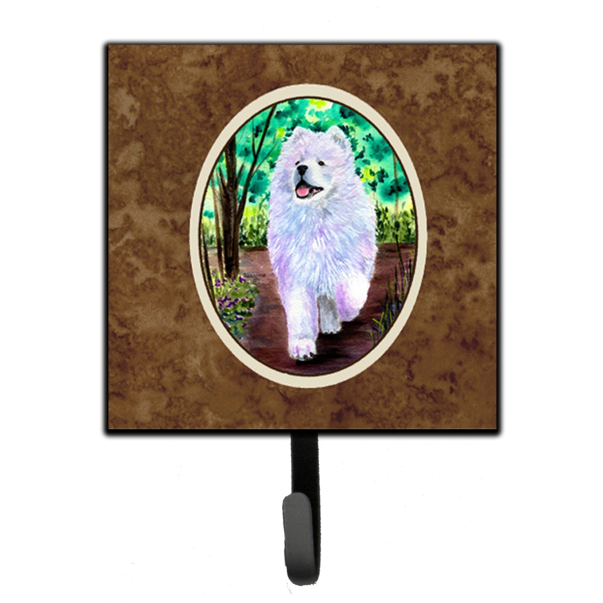 Caroline'S Treasures Ss8458Sh4 Samoyed Leash Holder Or Key Hook, Small, Multicolor